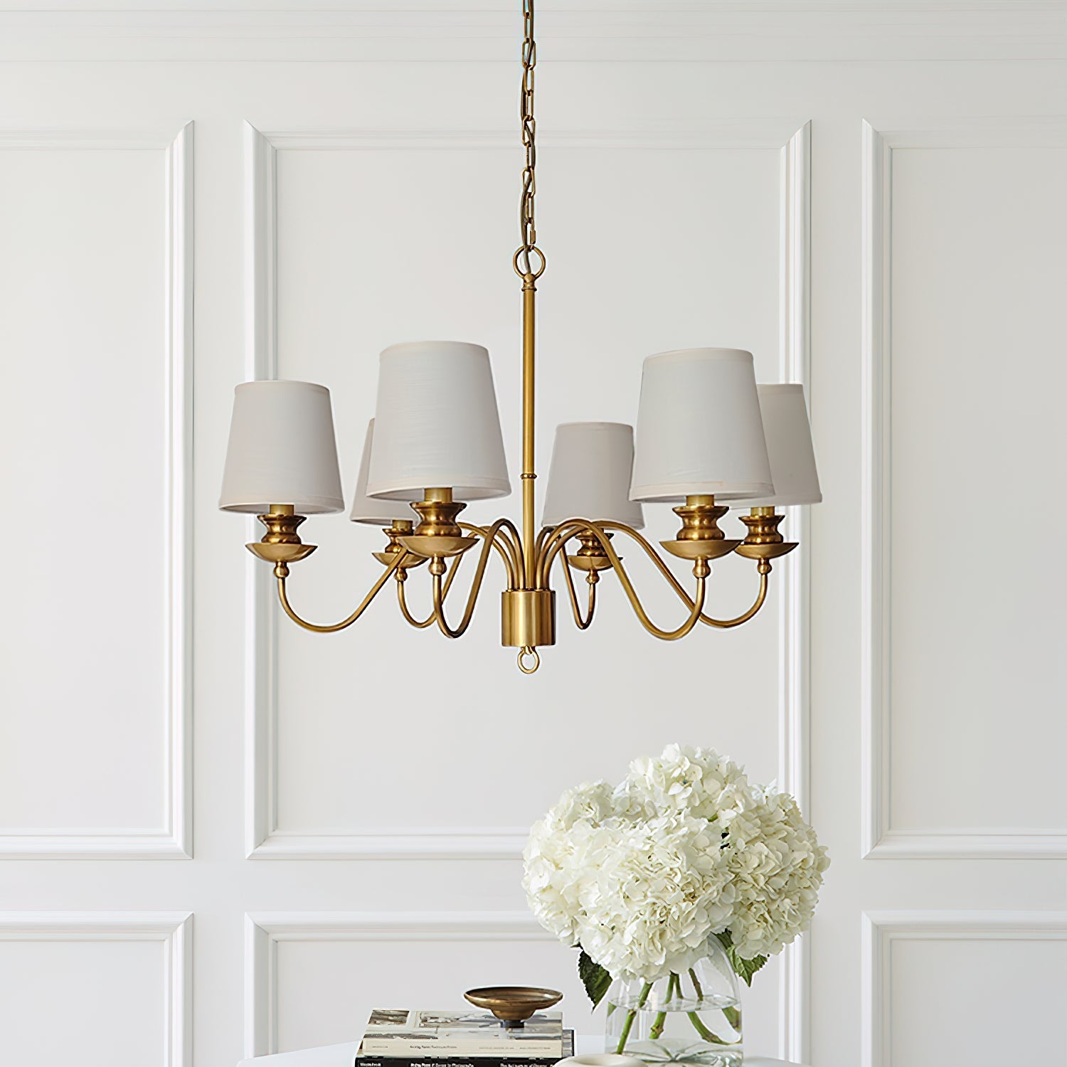 Imiryra Postmodern Luxury Brass Fabric Chandelier - Lamp Copper