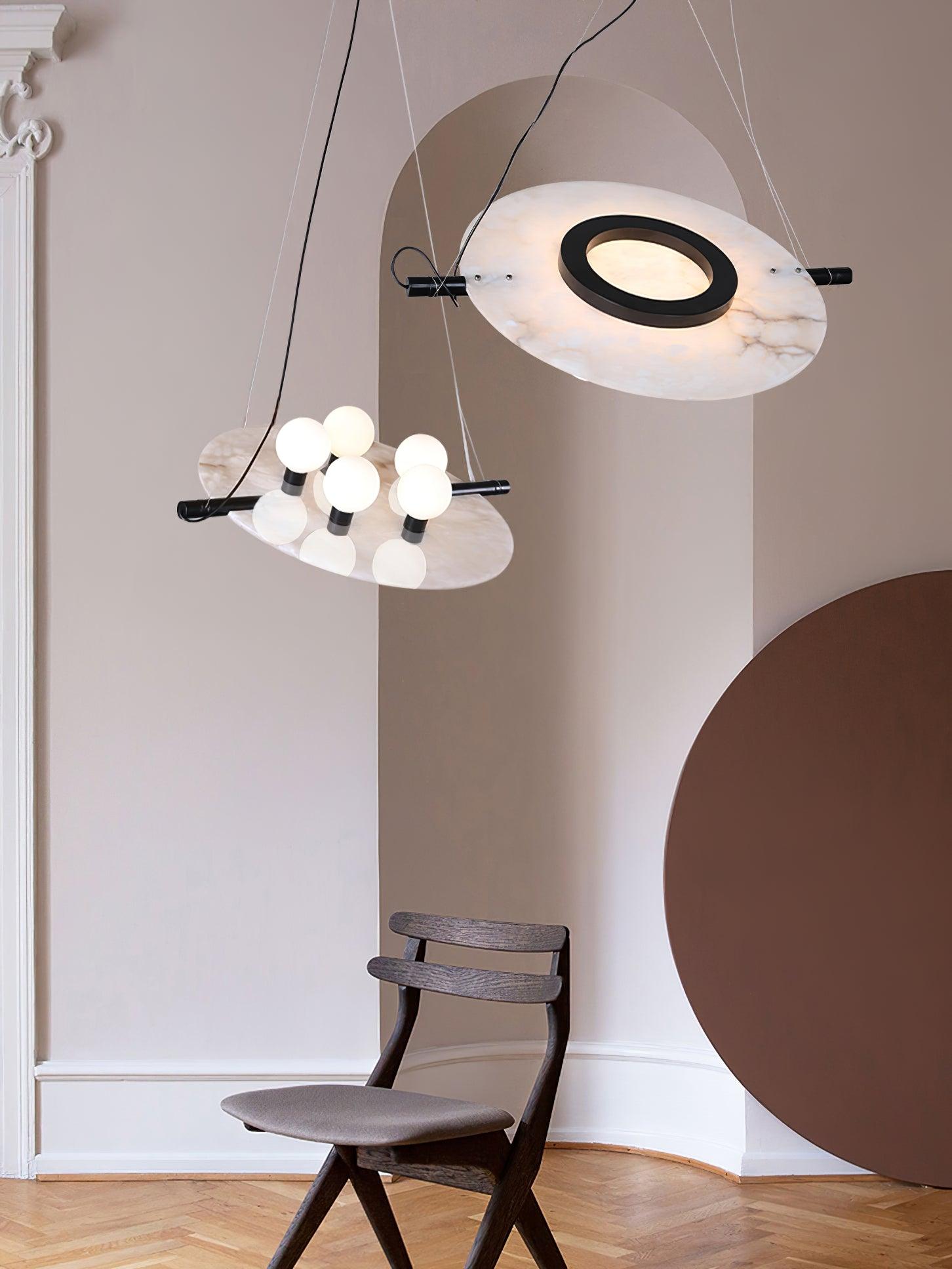 Imirila Disc Shaped Glass Pendant Light - Letslighting