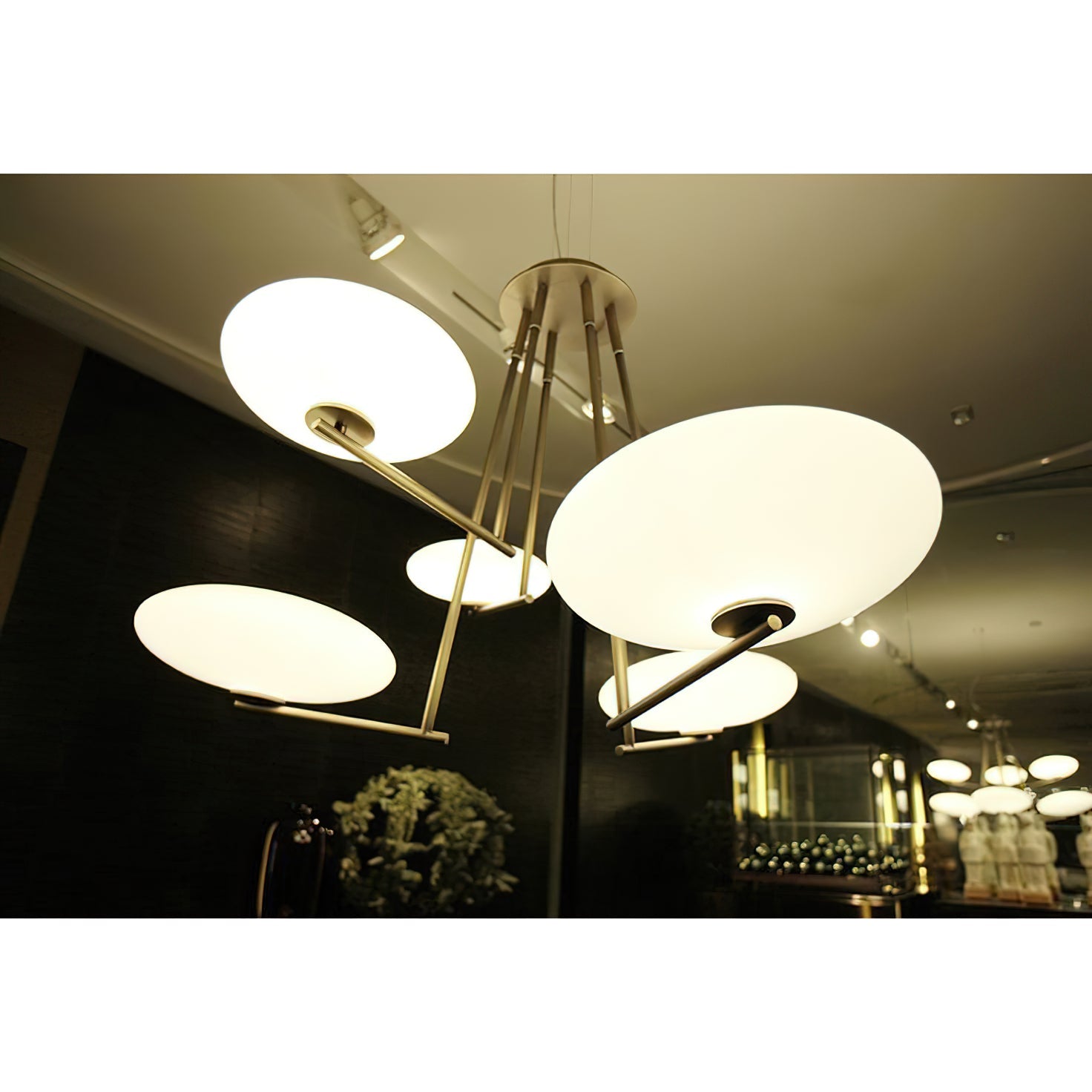 Umirarae Individual Creativity Brass Glass Ceiling Lamp - Lamp Copper