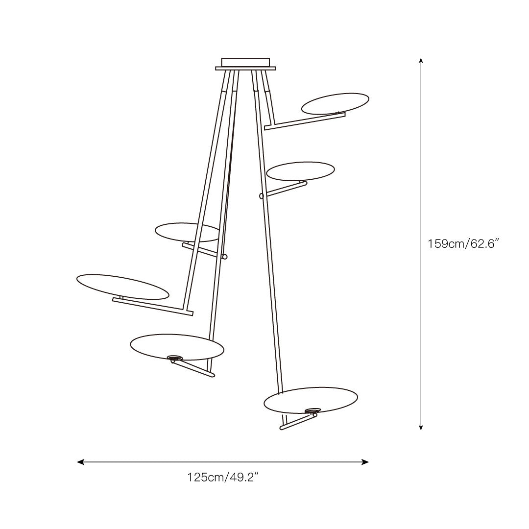 Umirarae Individual Creativity Brass Glass Ceiling Lamp - Lamp Copper