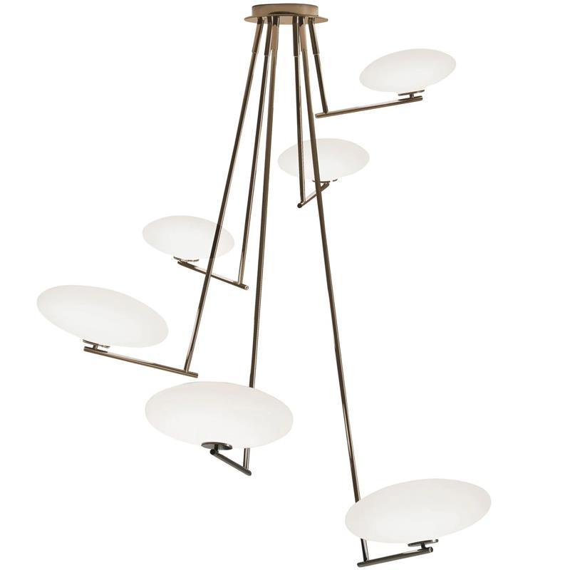 Umirarae Individual Creativity Brass Glass Ceiling Lamp - Lamp Copper