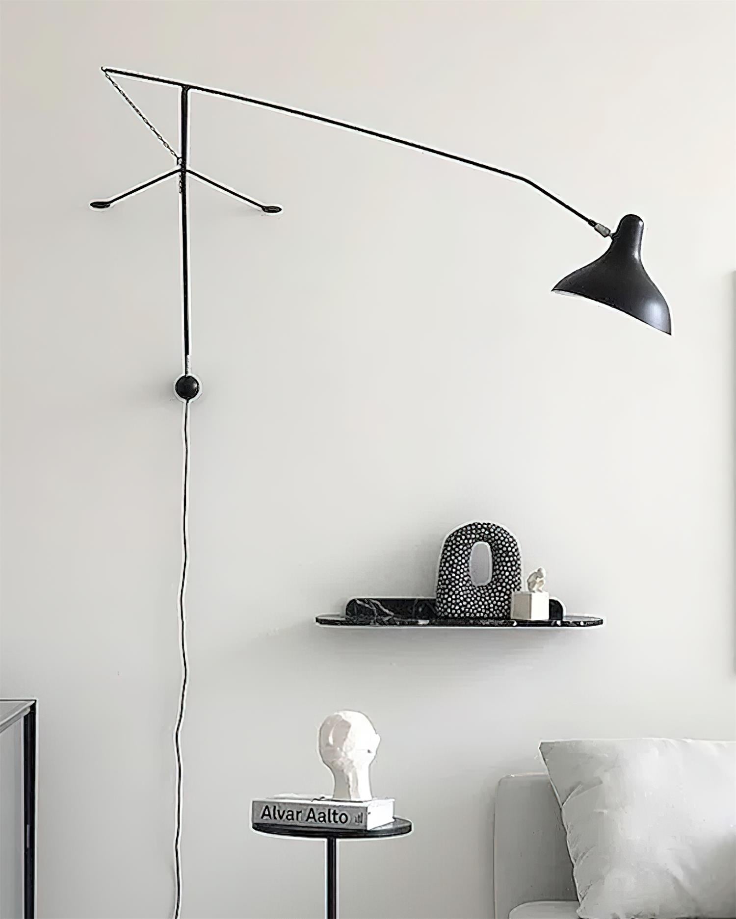 Wall Lamp Adjustable Black Swing-Arm Shade Industrial - Letslighting