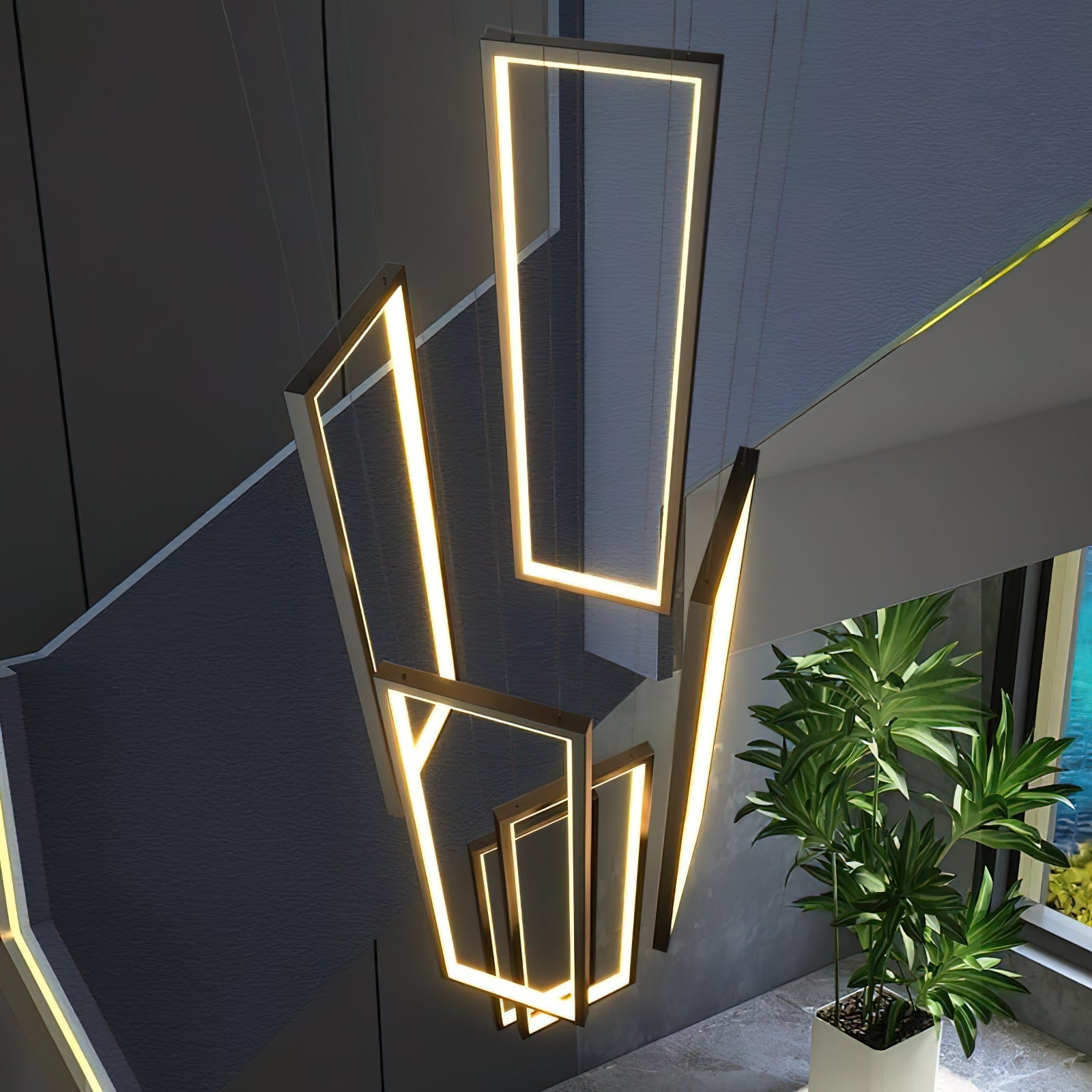 Sysorila Modern Minimalist LED Metal Pendant Light - Lamp Copper