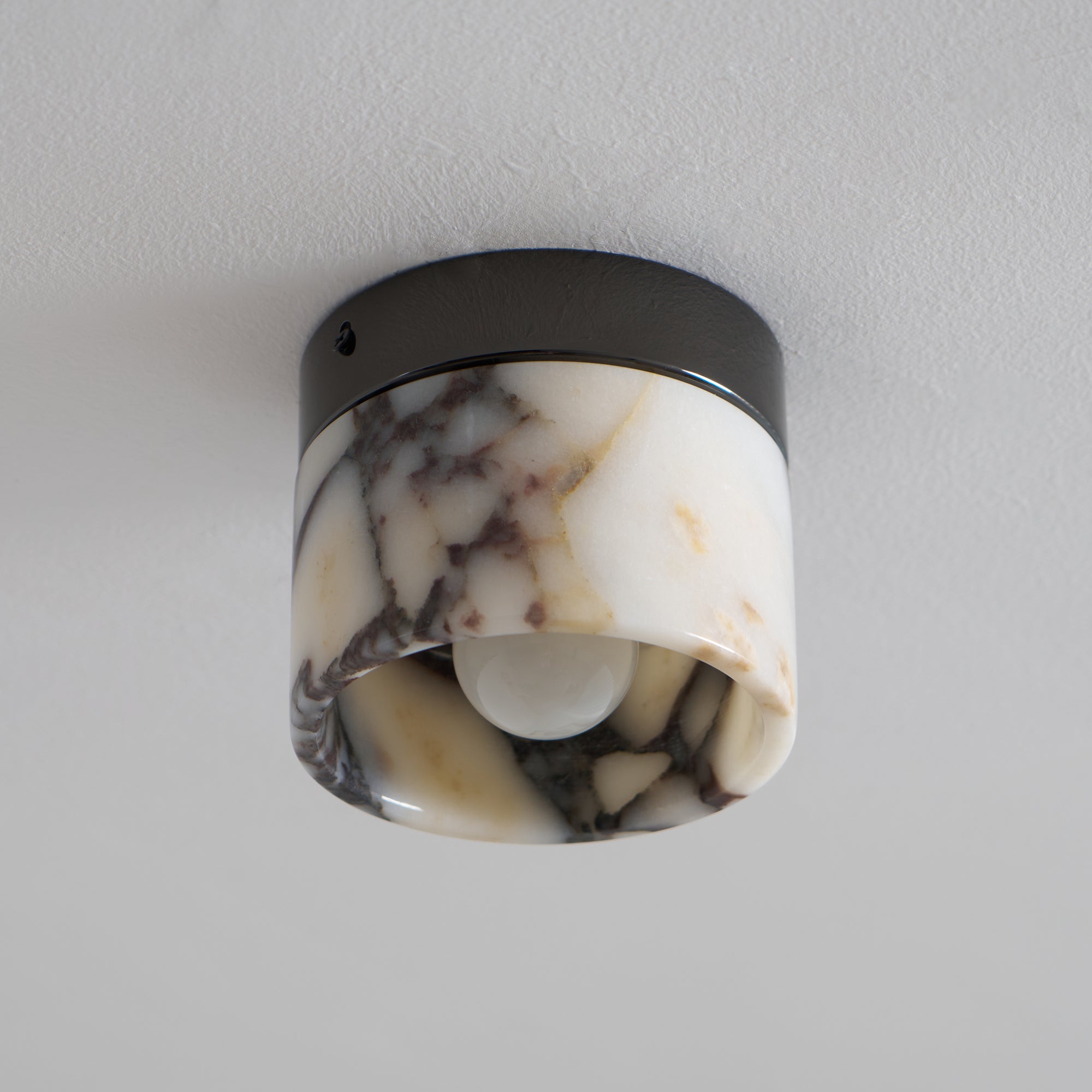 Ivinir Modern Minimalist Round Marble Ceiling Lamp - Lamp Copper