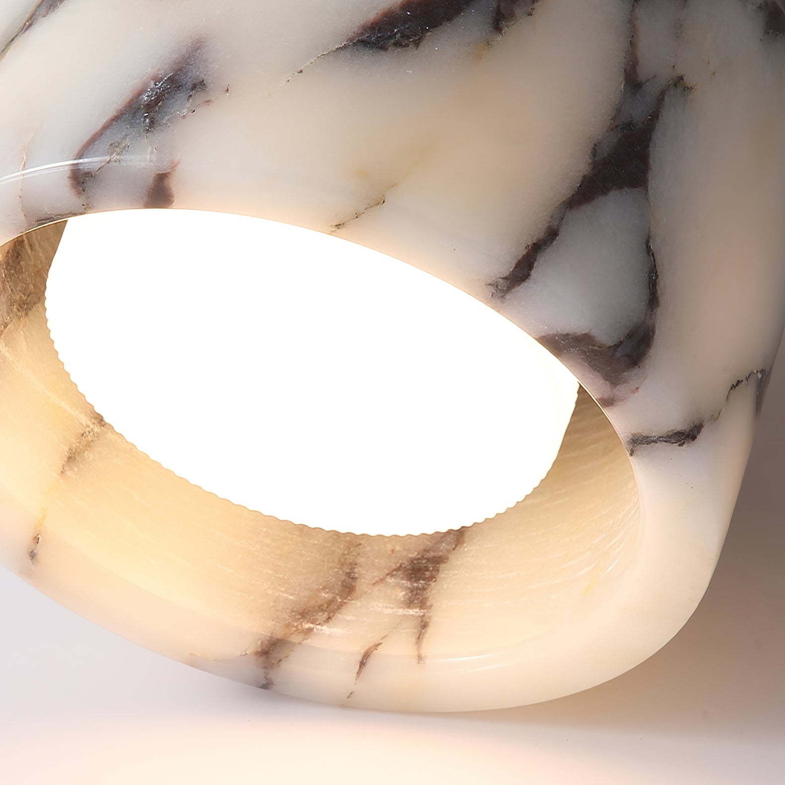 Ivinir Modern Minimalist Round Marble Ceiling Lamp - Lamp Copper