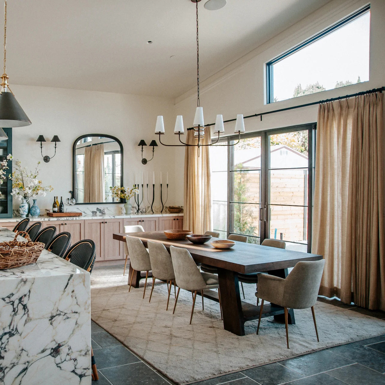 Curaeara Vintage Industrial Brass Fabric Chandelier - Lamp Copper