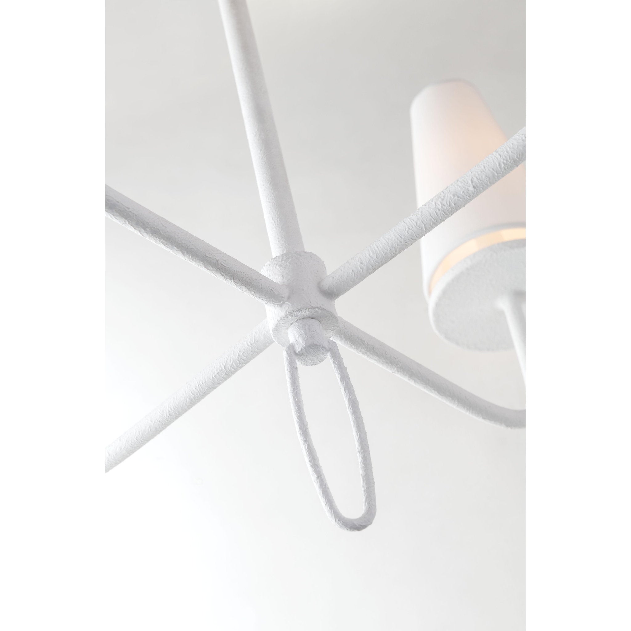 Curaeara Vintage Industrial Brass Fabric Chandelier - Lamp Copper