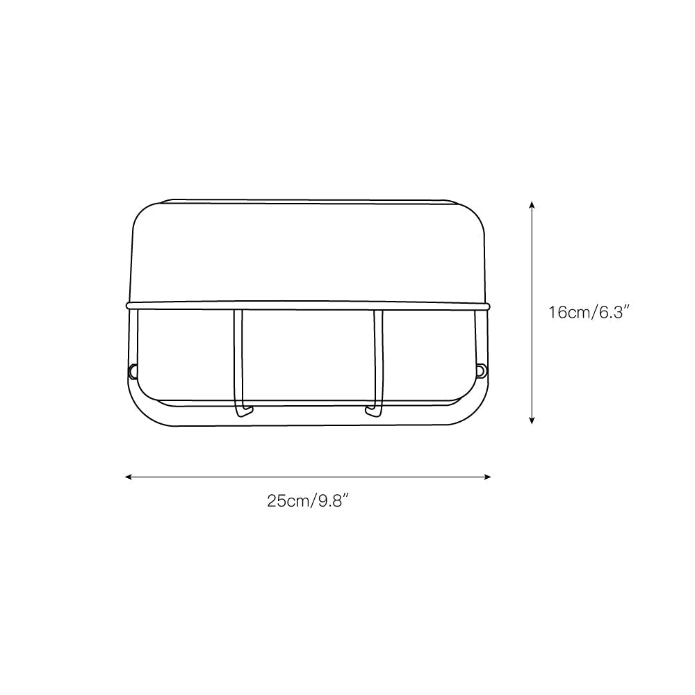 Olcarila Vintage Outdoor Metal Glass Sconce Wall Lamp - Lamp Copper