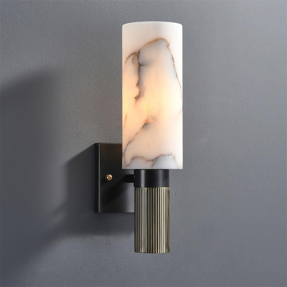 Luste Cylindrical Alabaster Wall Lamp - Letslighting