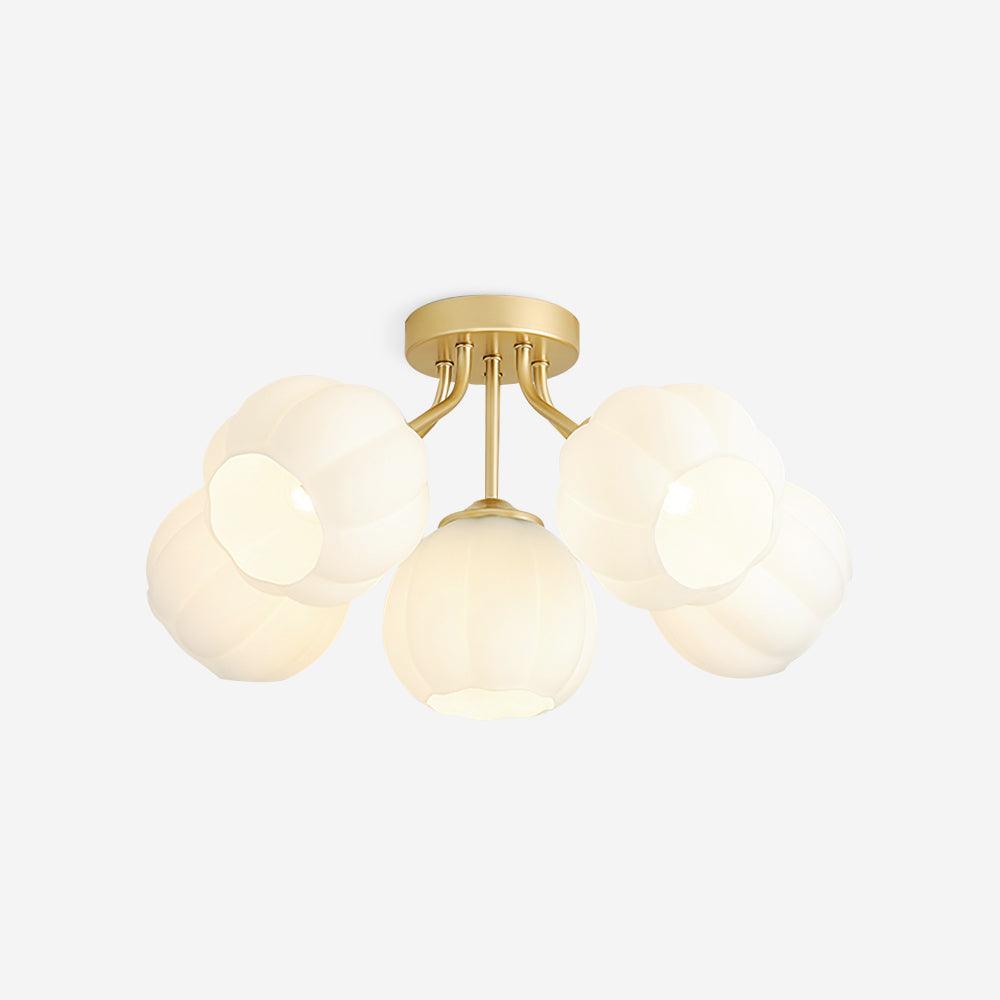 Ceiling Light Petal Globe Cluster Soft Glow Romantic Floral - Letslighting