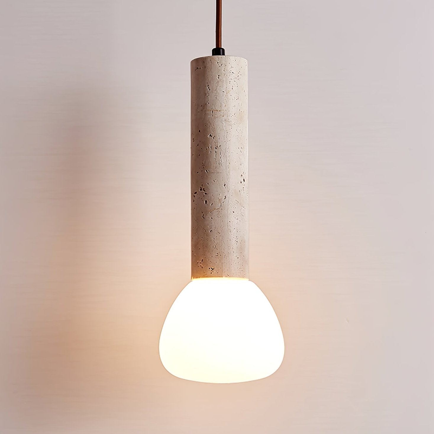Cicaris Minimalist Travertine Pendant Light - Letslighting