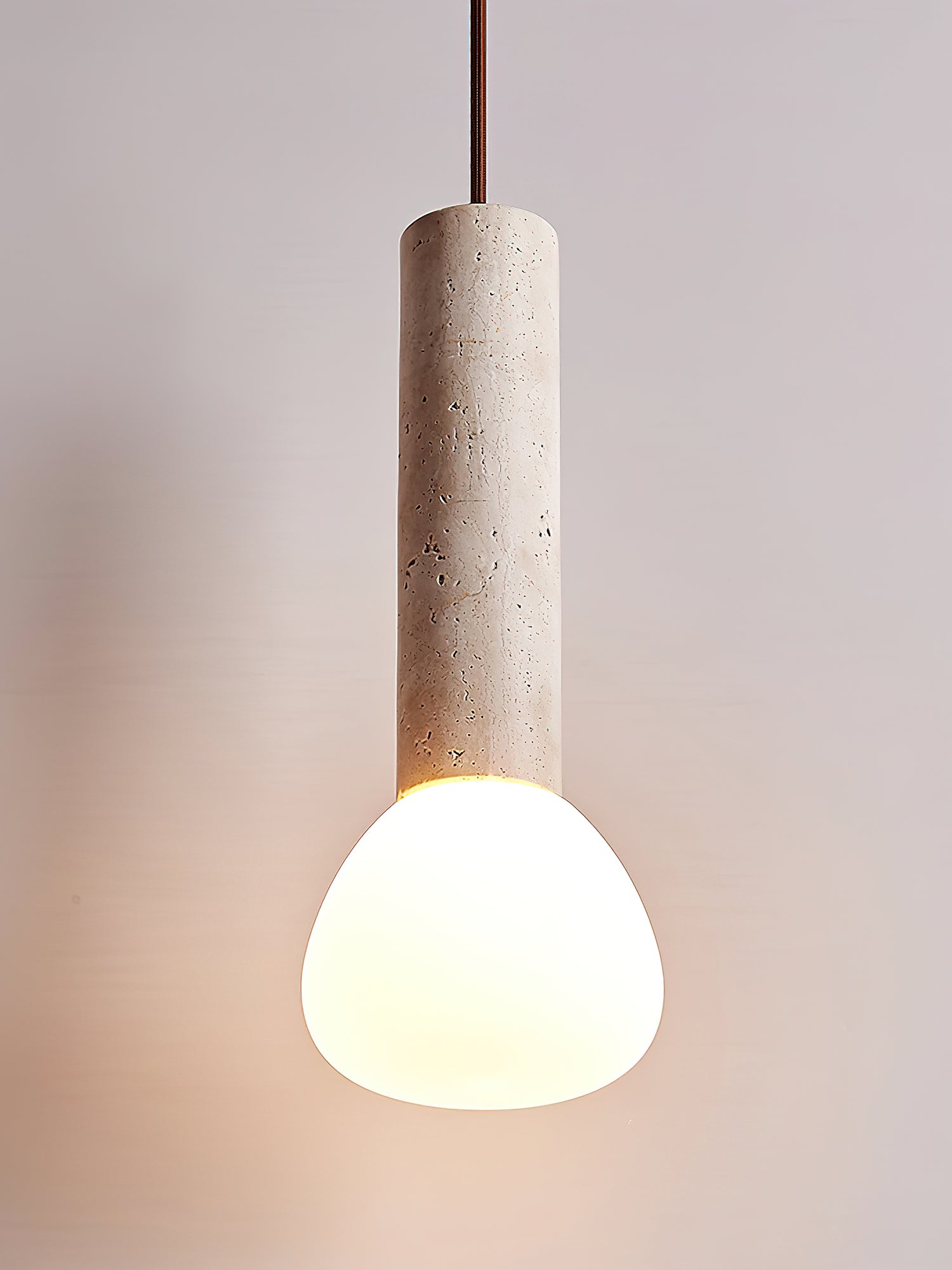 Cicaris Minimalist Travertine Pendant Light - Letslighting