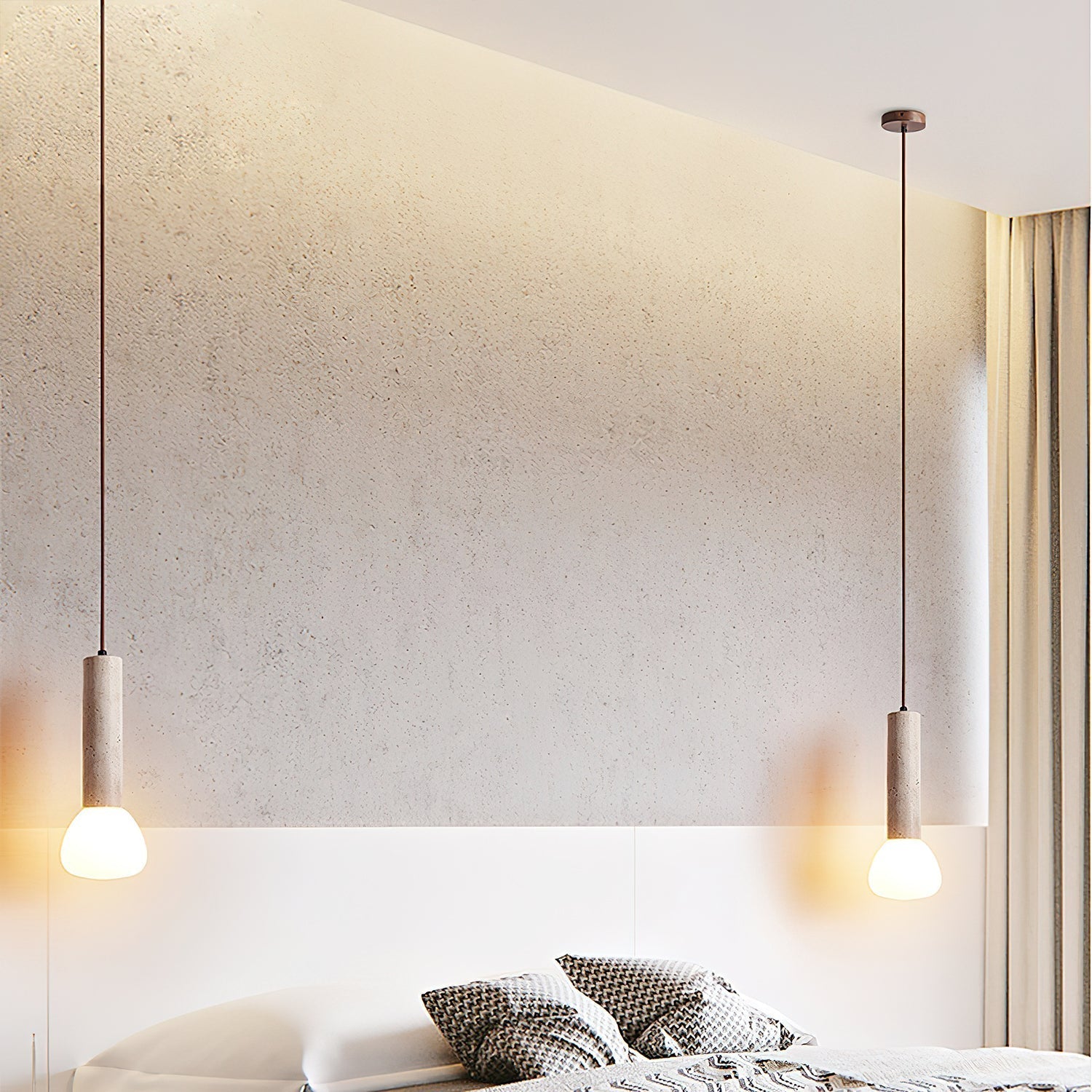 Cicaris Minimalist Travertine Pendant Light - Letslighting
