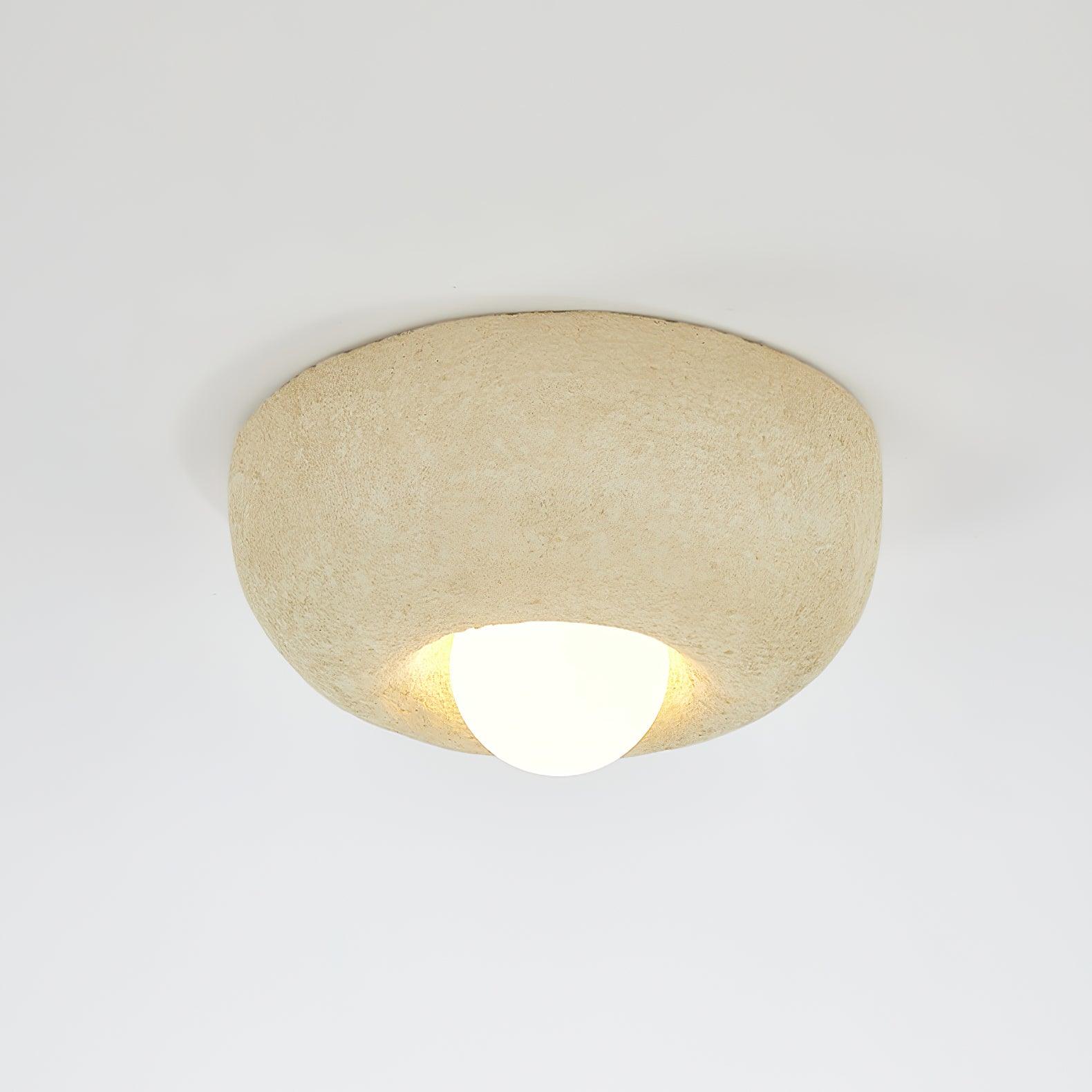 Mauro Ceiling Lamp Natural Texture Hemisphere Modern Style - Letslighting