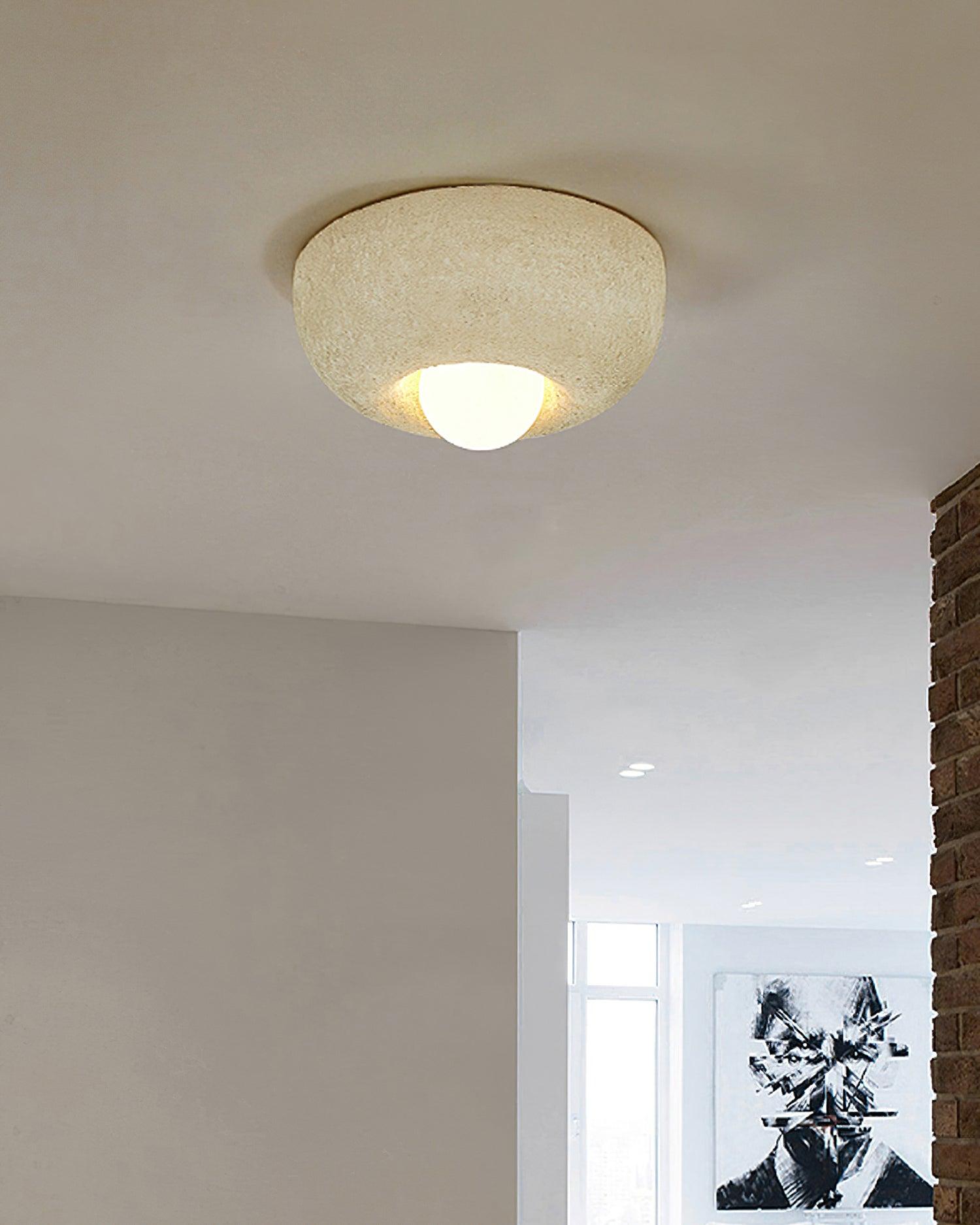 Mauro Ceiling Light Natural Texture Soft Lighting - Letslighting