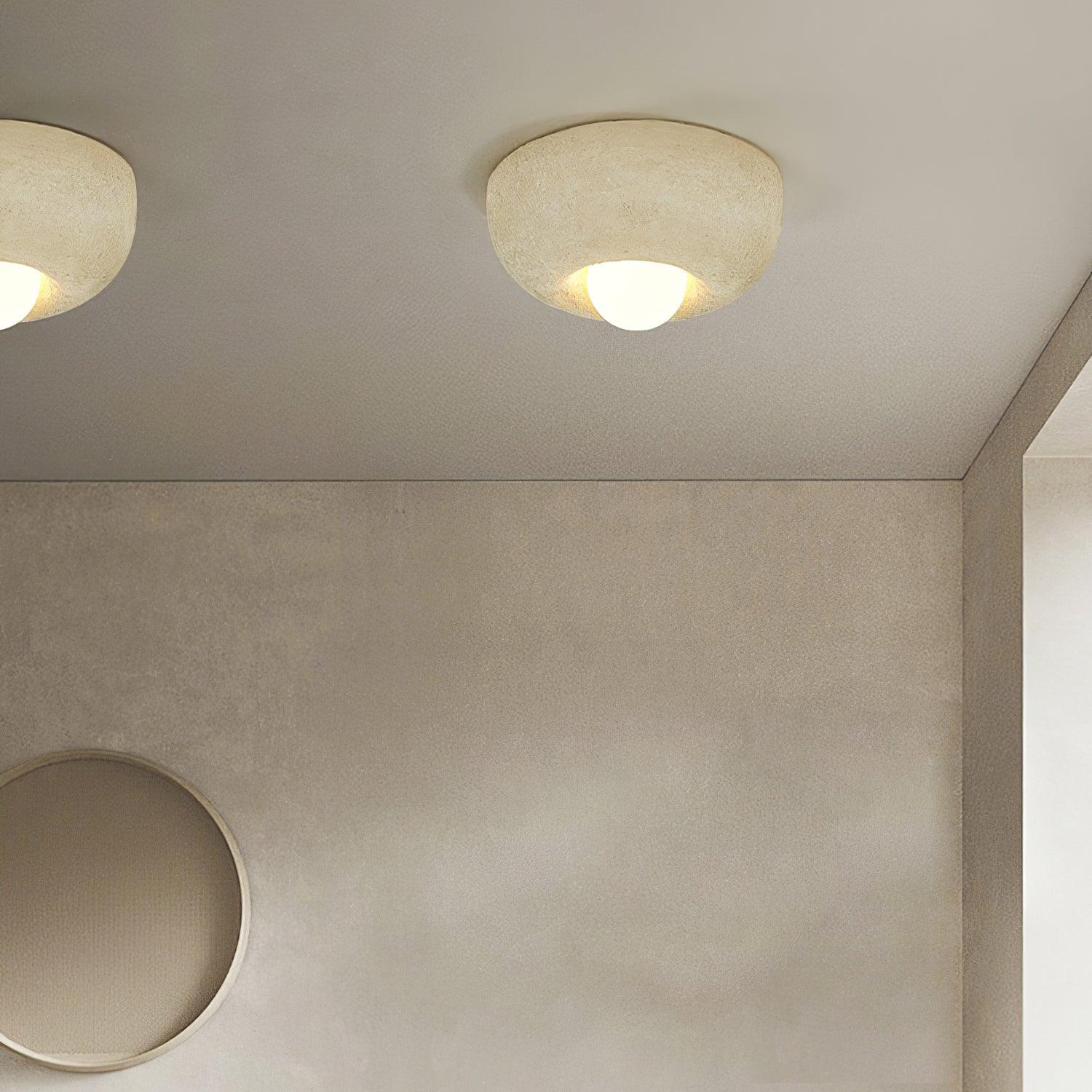 Mauro Ceiling Lamp Natural Texture Hemisphere Modern Style - Letslighting