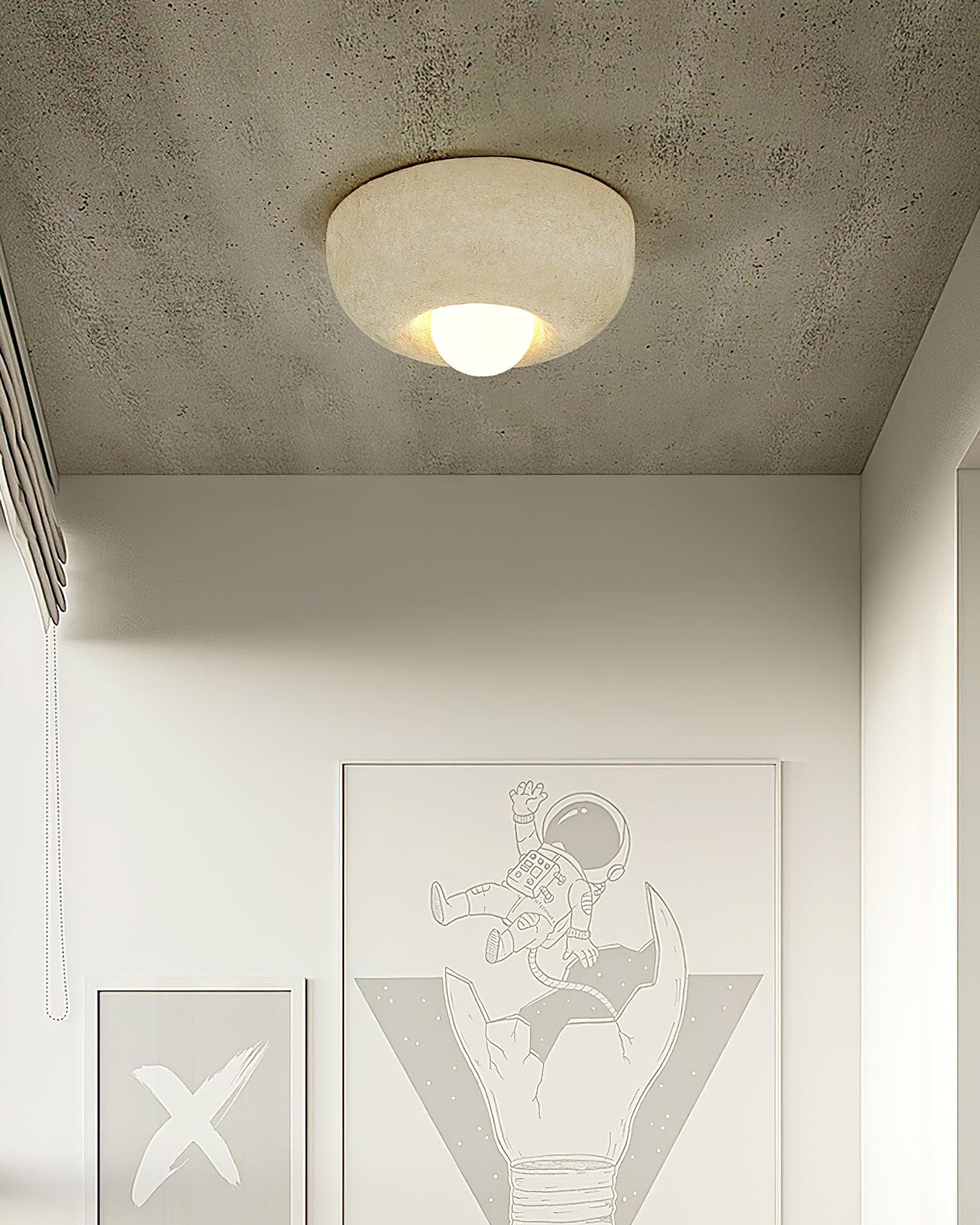 Mauro Ceiling Light Natural Texture Soft Lighting - Letslighting