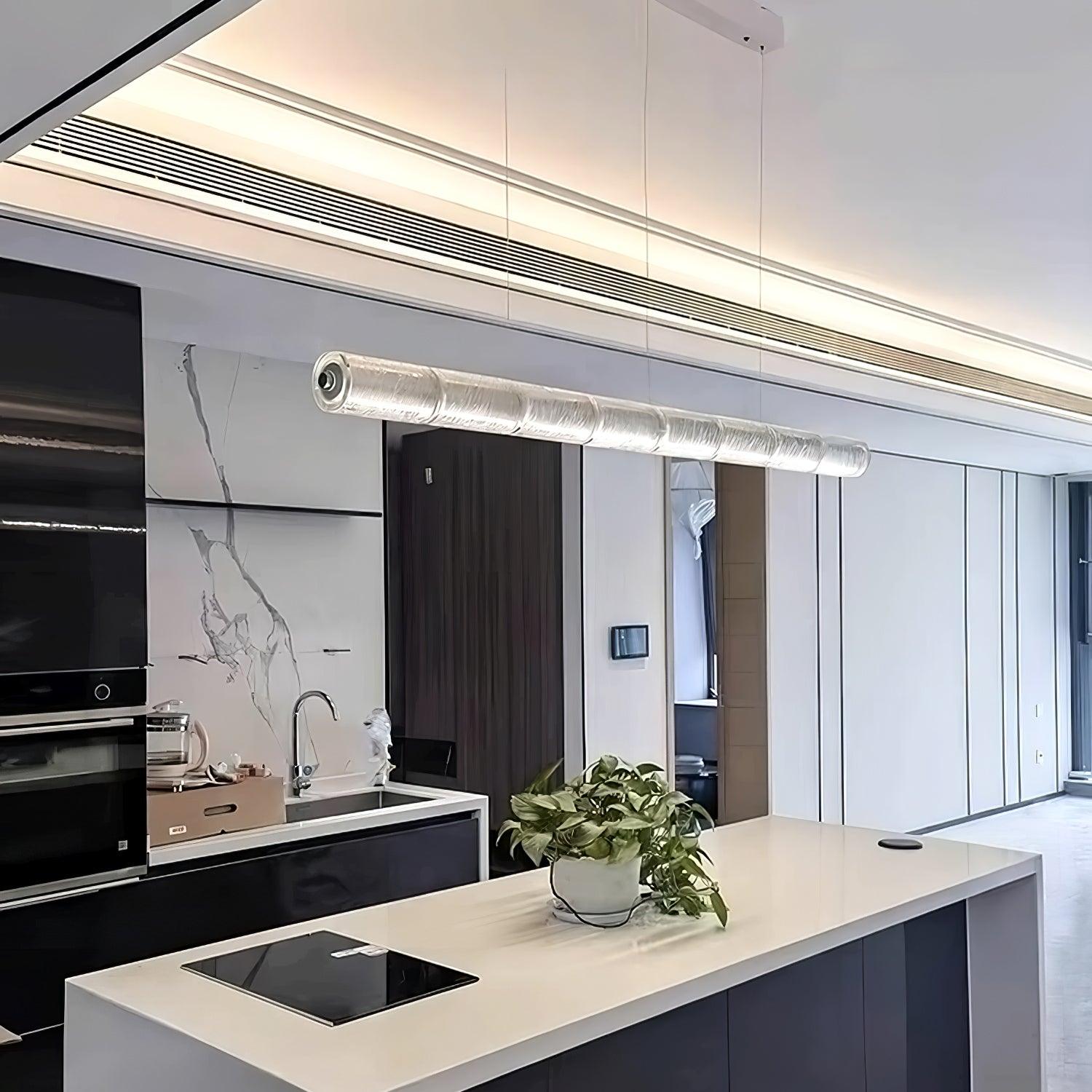 Lyliris Glass Linear Pendant Light - Letslighting