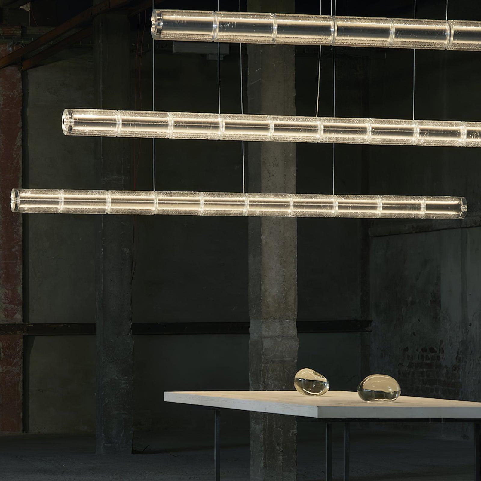 Lyliris Glass Linear Pendant Light - Letslighting