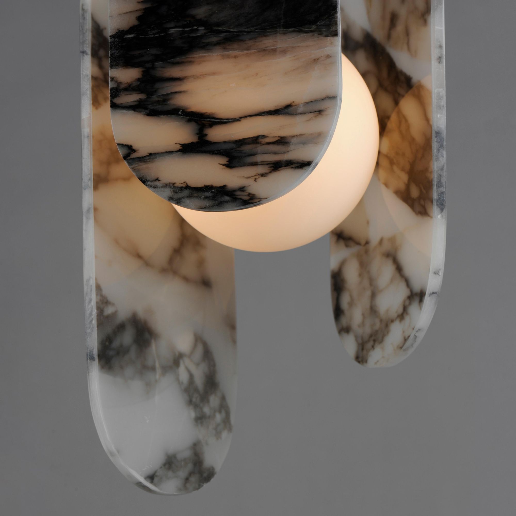Cevynarae Modern Minimalist Marble Glass Pendant Lamp - Lamp Copper