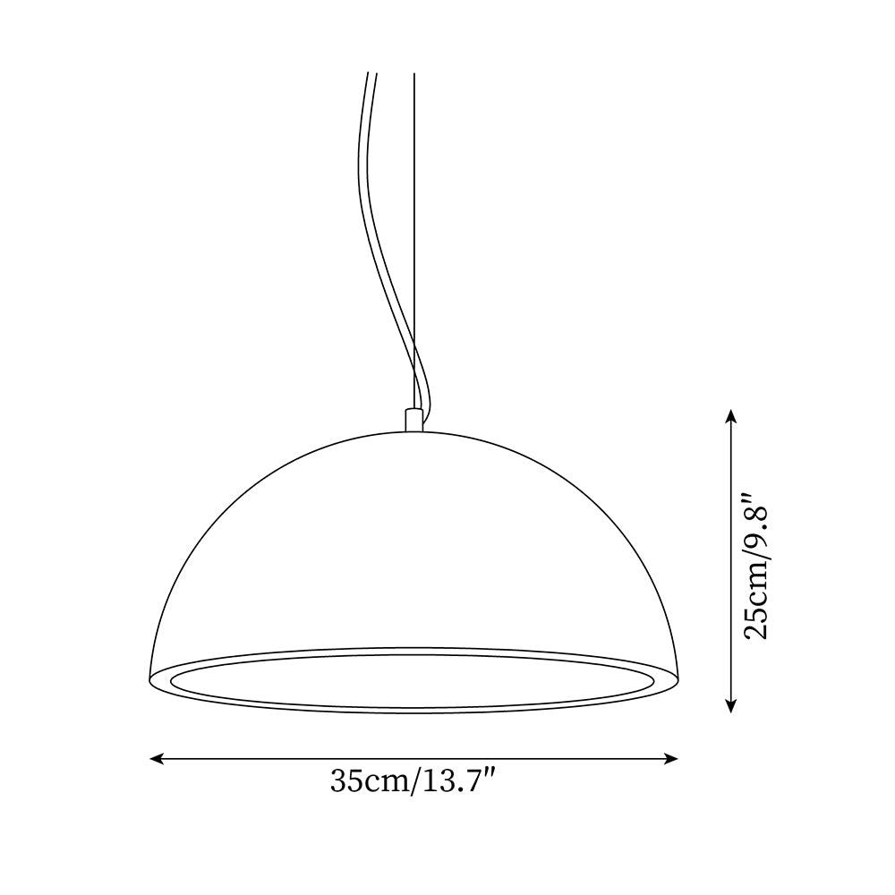 Pendant Lamp Travertine Dome Shade Industrial Chic Soft Glow - Letslighting