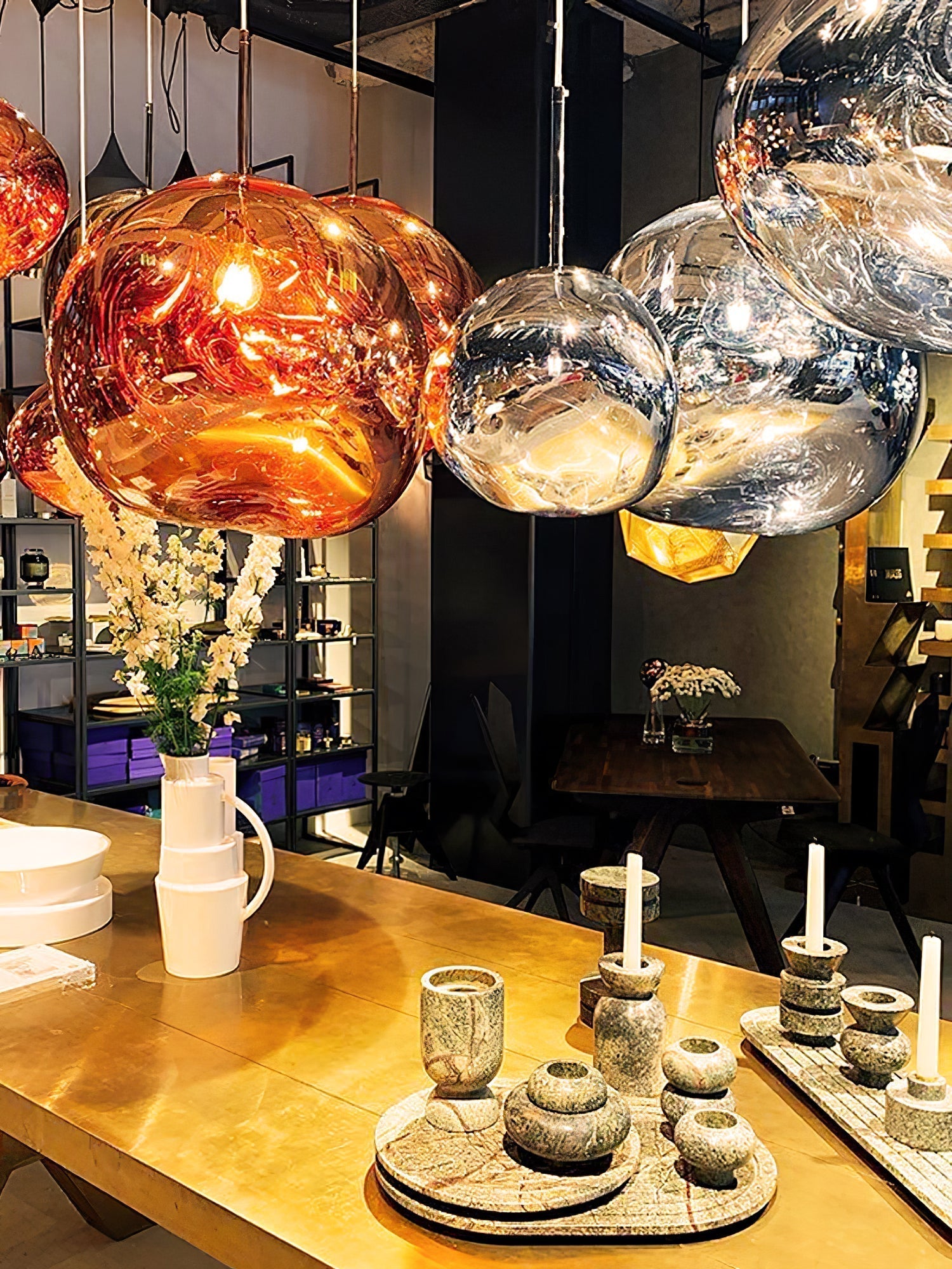 Solara Pendant Lamp Blown Glass Irregular Cluster Sculptural - Letslighting