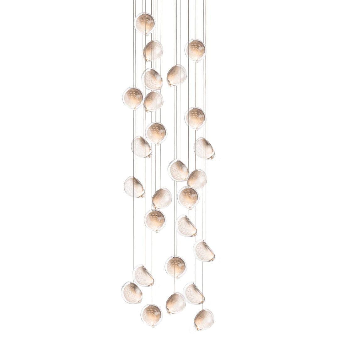 Chandelier Mesh Glass Orbs Cluster Frame Modern Minimalist - Letslighting