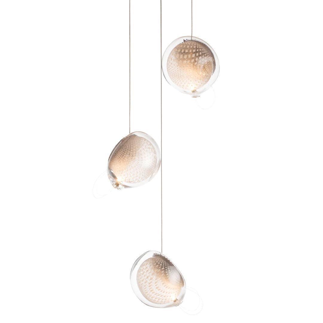 Chandelier Mesh Glass Orbs Cluster Frame Modern Minimalist - Letslighting