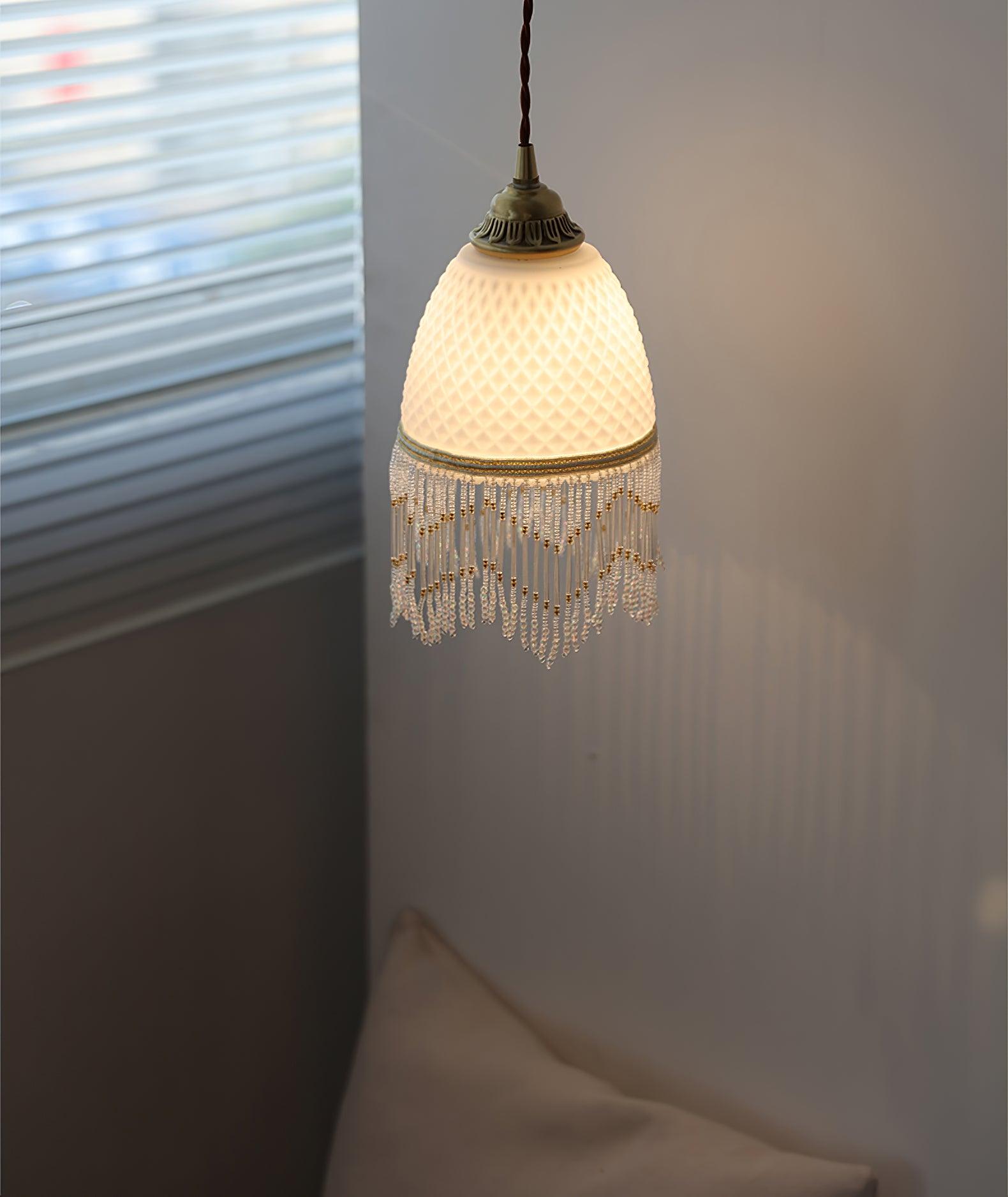 Mesh Tassel Glass Pendant Light - Blowlighting
