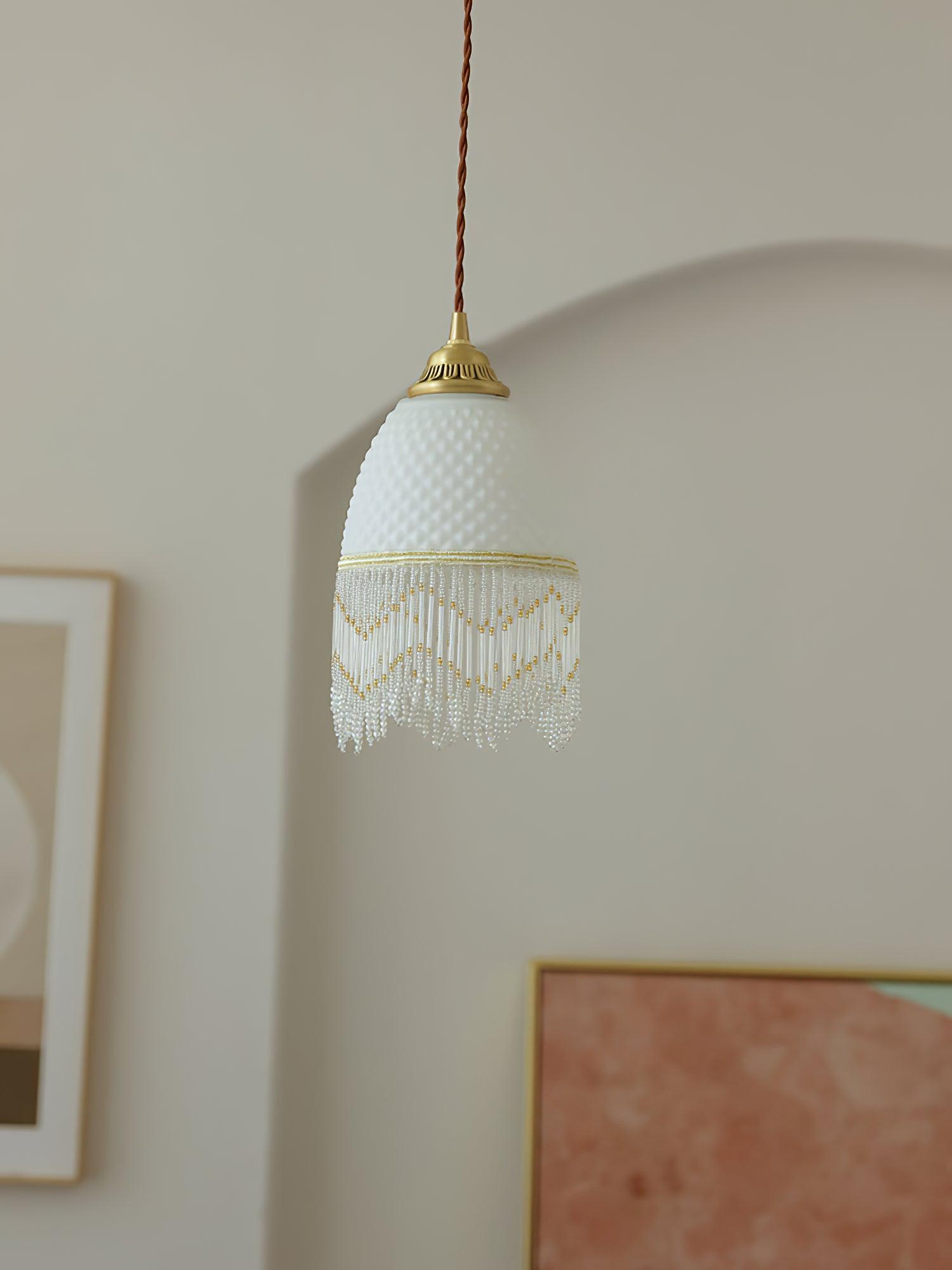 Mesh Tassel Glass Pendant Light - Blowlighting