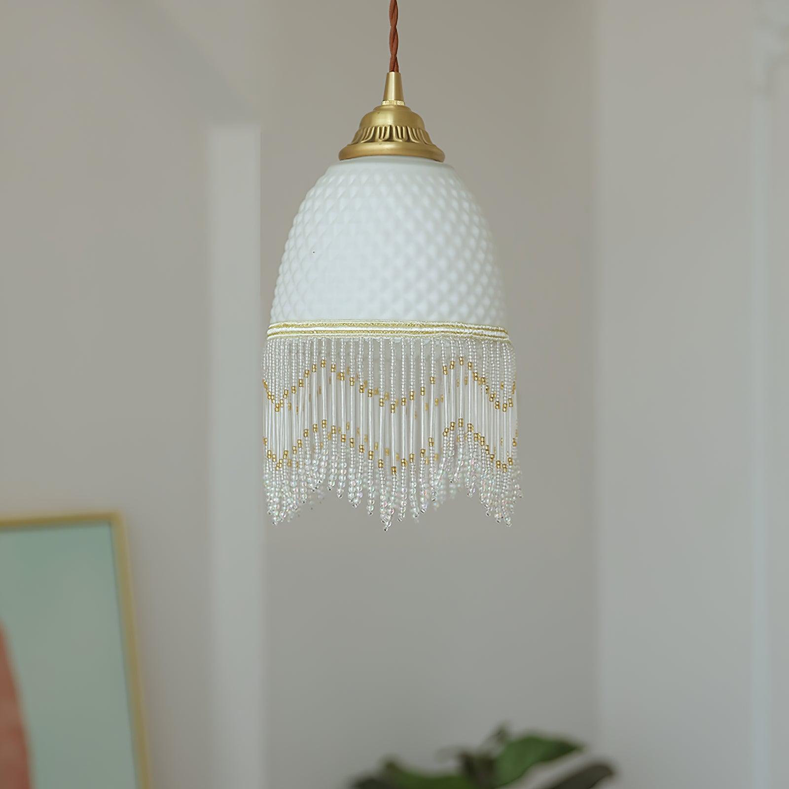 Mesh Tassel Glass Pendant Light - Blowlighting