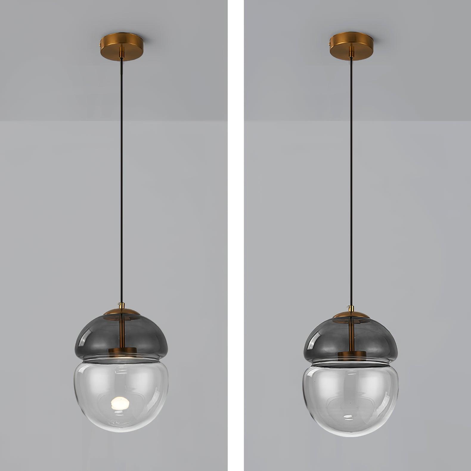 Aged Modern Minimalist Dome Metal Glass Pendant Light - Blowlighting