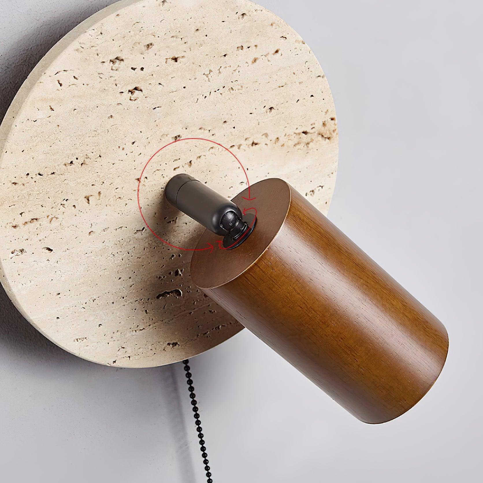 Travertine & Wood Wall Lamp - Letslighting