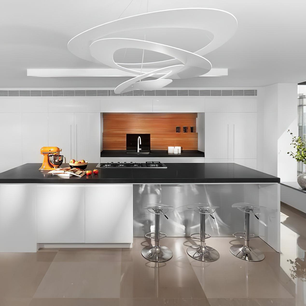 Micro LED Chandelier LED Swirl Rings - Letslighting