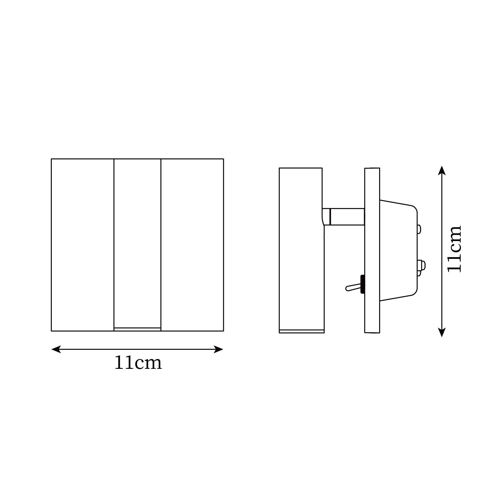 Astra Micro Square Switched Sconce Spotlight - Letslighting