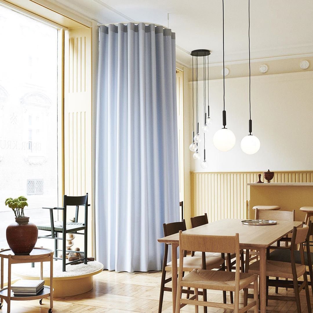 Scandiluxe Brass Pendant Swag Light - Blowlighting