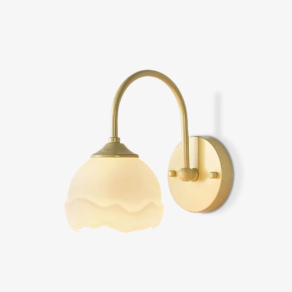 Milk White Floral Wall Lamp - Blowlighting