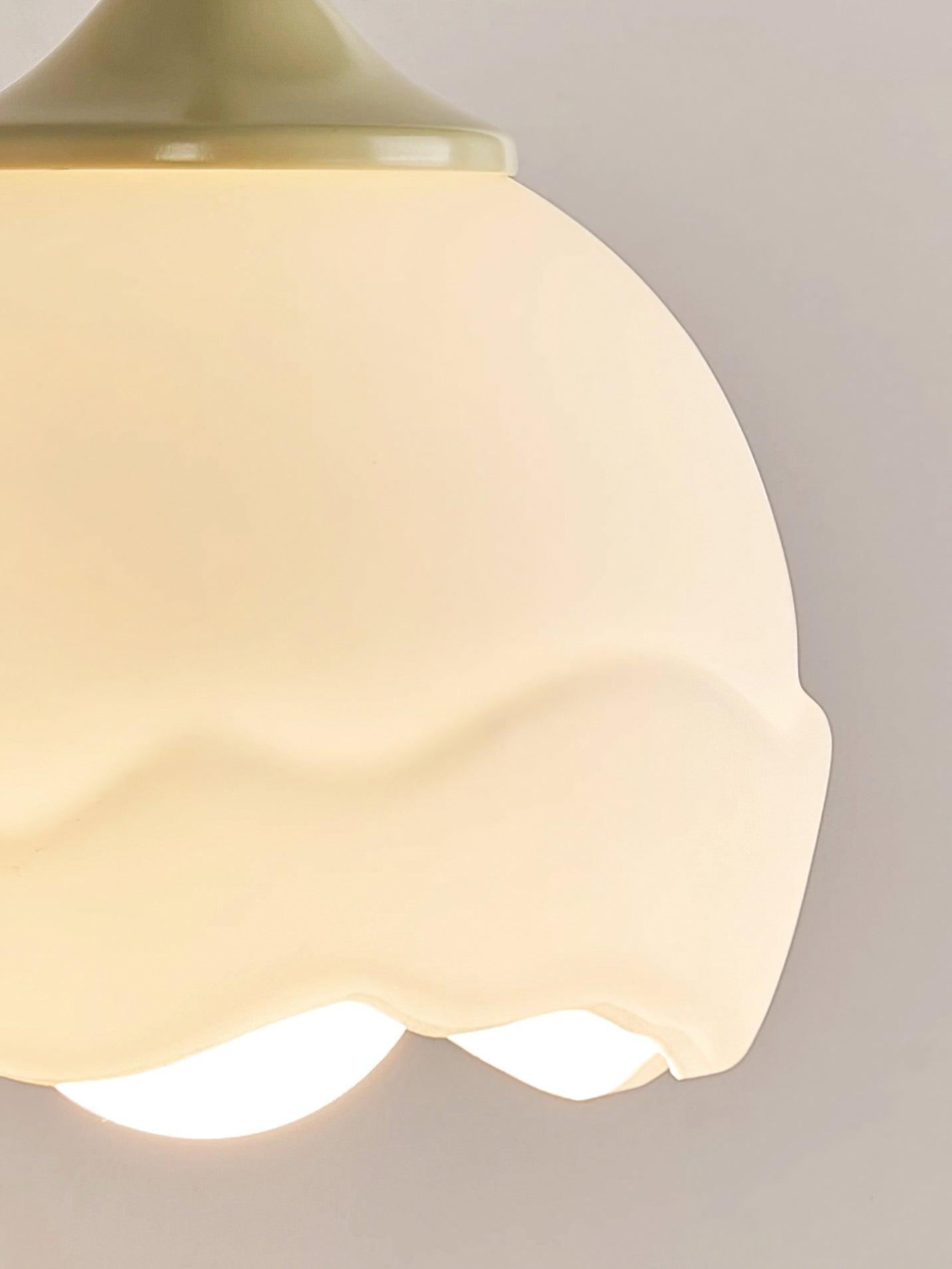 Milk White Floral Wall Lamp - Blowlighting