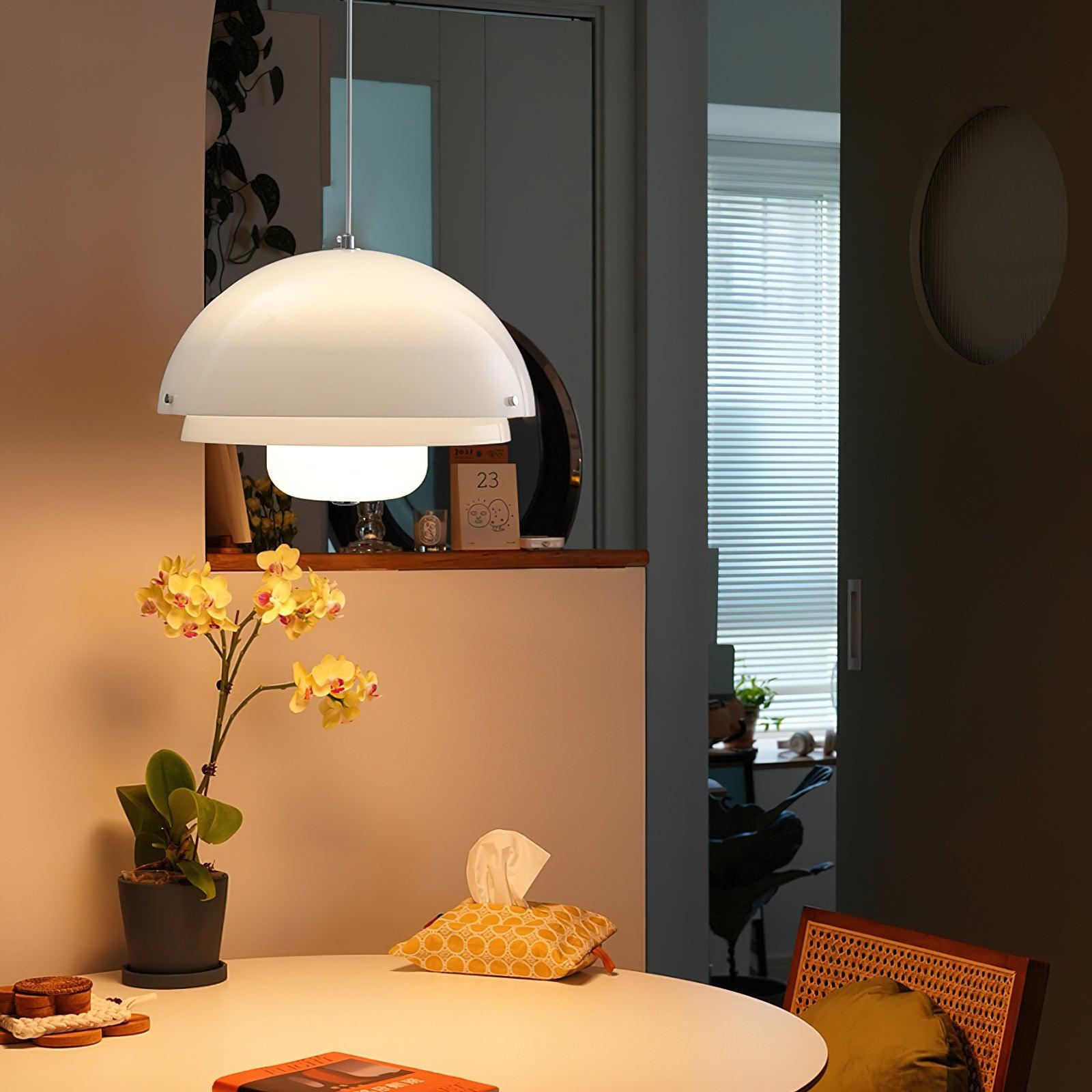 Milk White Layer Pendant Lamp - Blowlighting