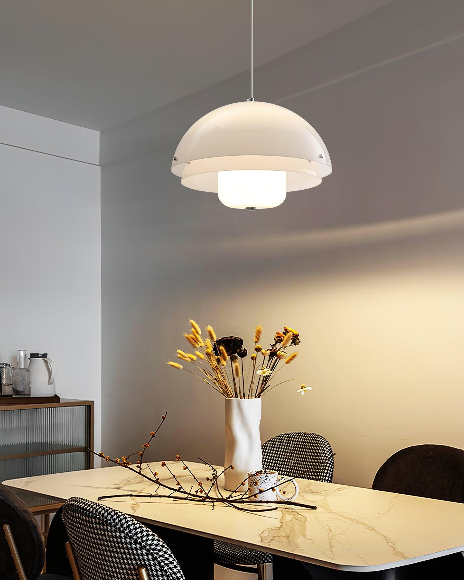 Milk White Layer Pendant Lamp - Blowlighting