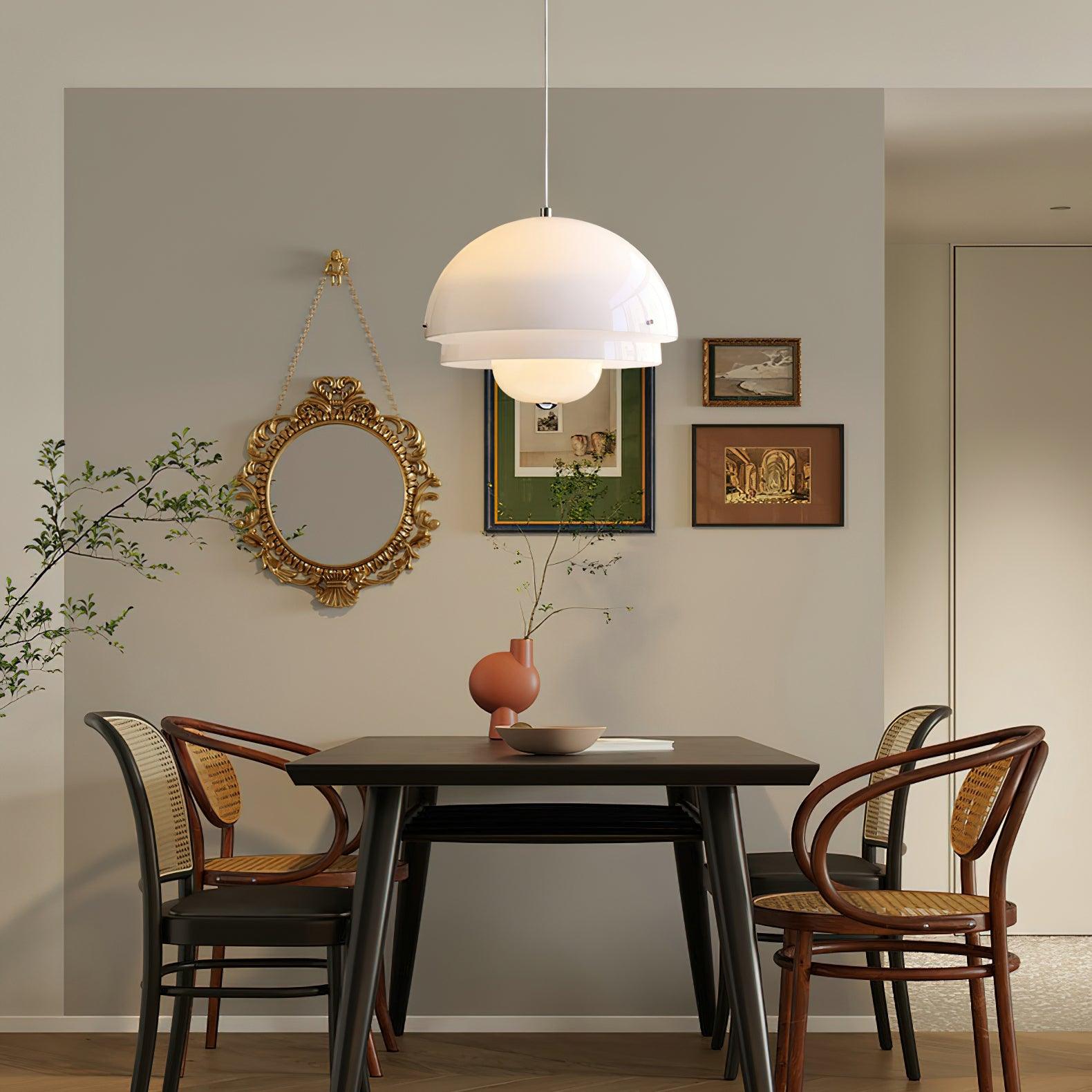 Milk White Layer Pendant Lamp - Blowlighting