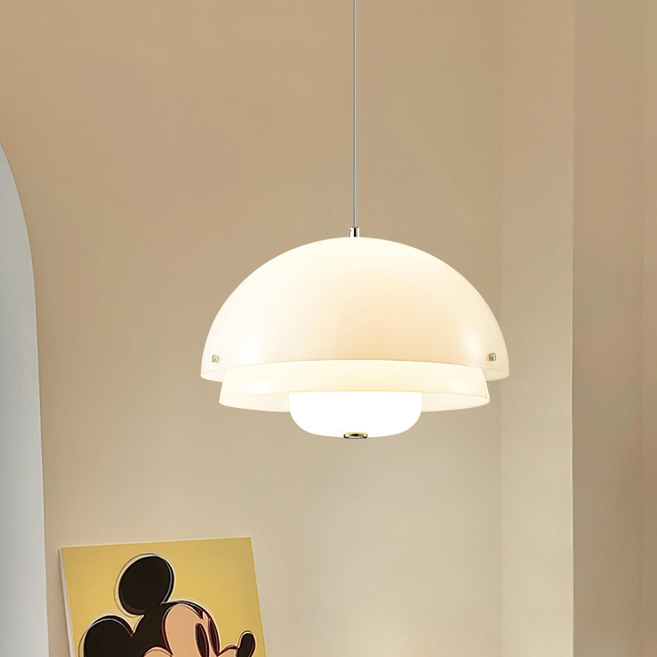 Milk White Layer Pendant Lamp - Blowlighting