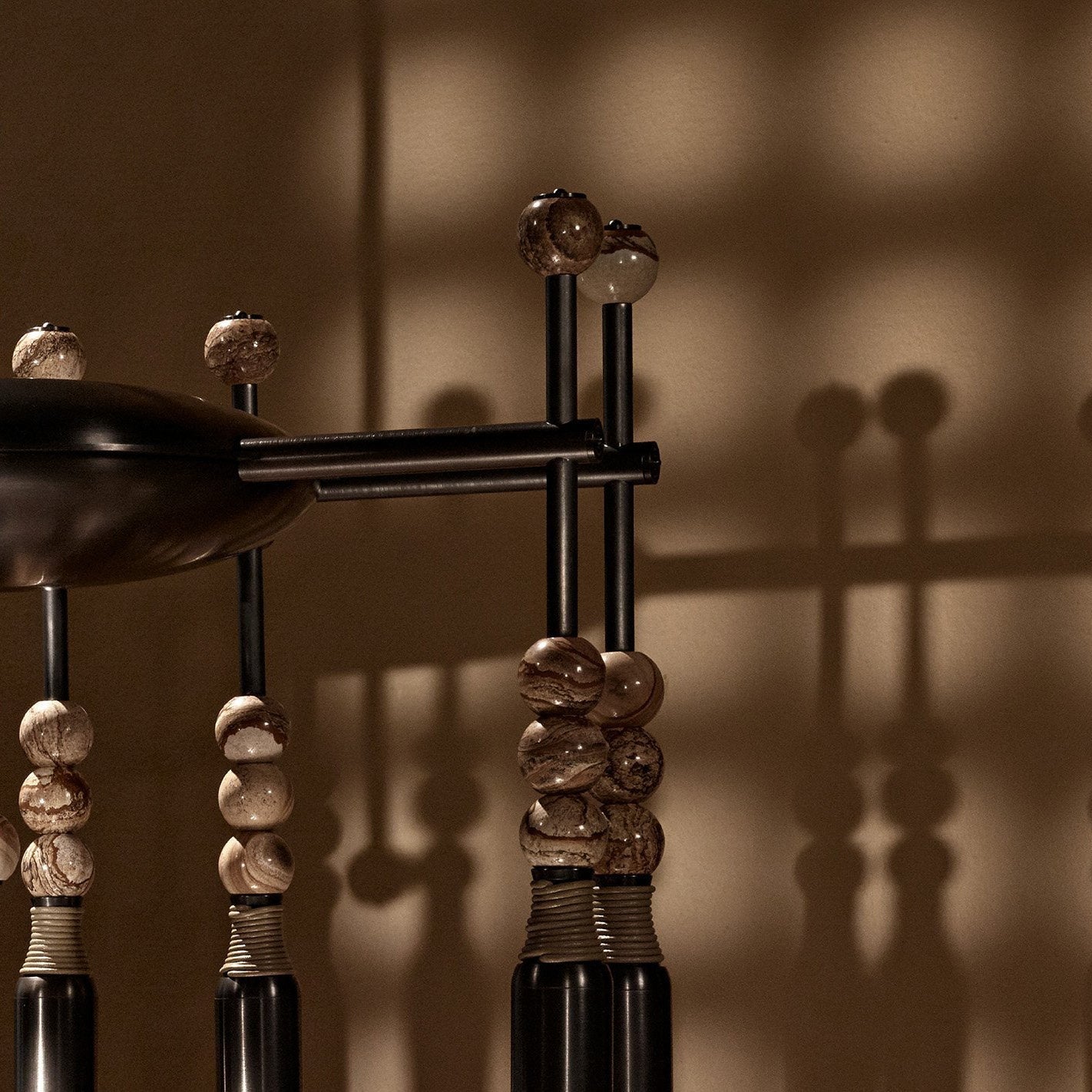 Esoleth Traditional Premium Elegance Marble Chandelier - Lamp Copper