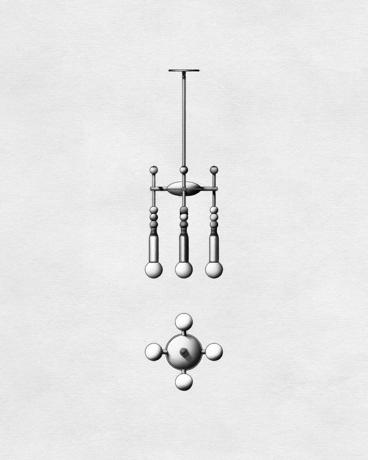 Esoleth Traditional Premium Elegance Marble Chandelier - Lamp Copper