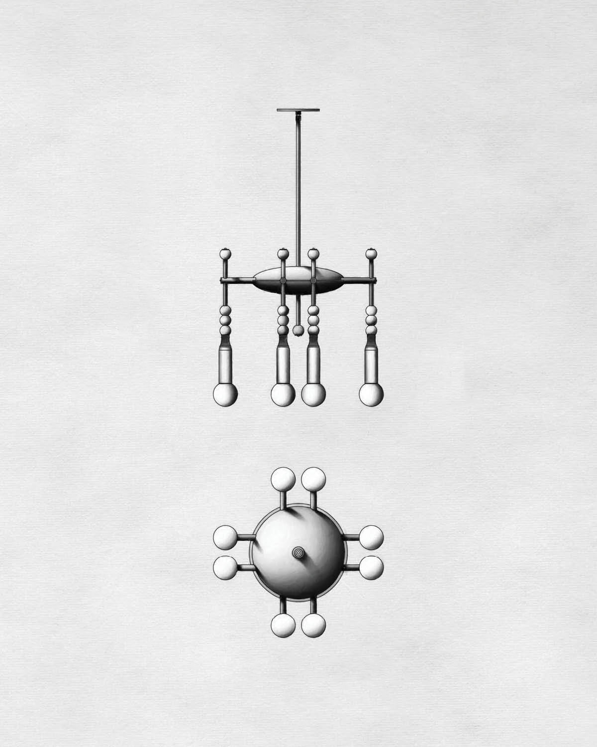 Esoleth Traditional Premium Elegance Marble Chandelier - Lamp Copper