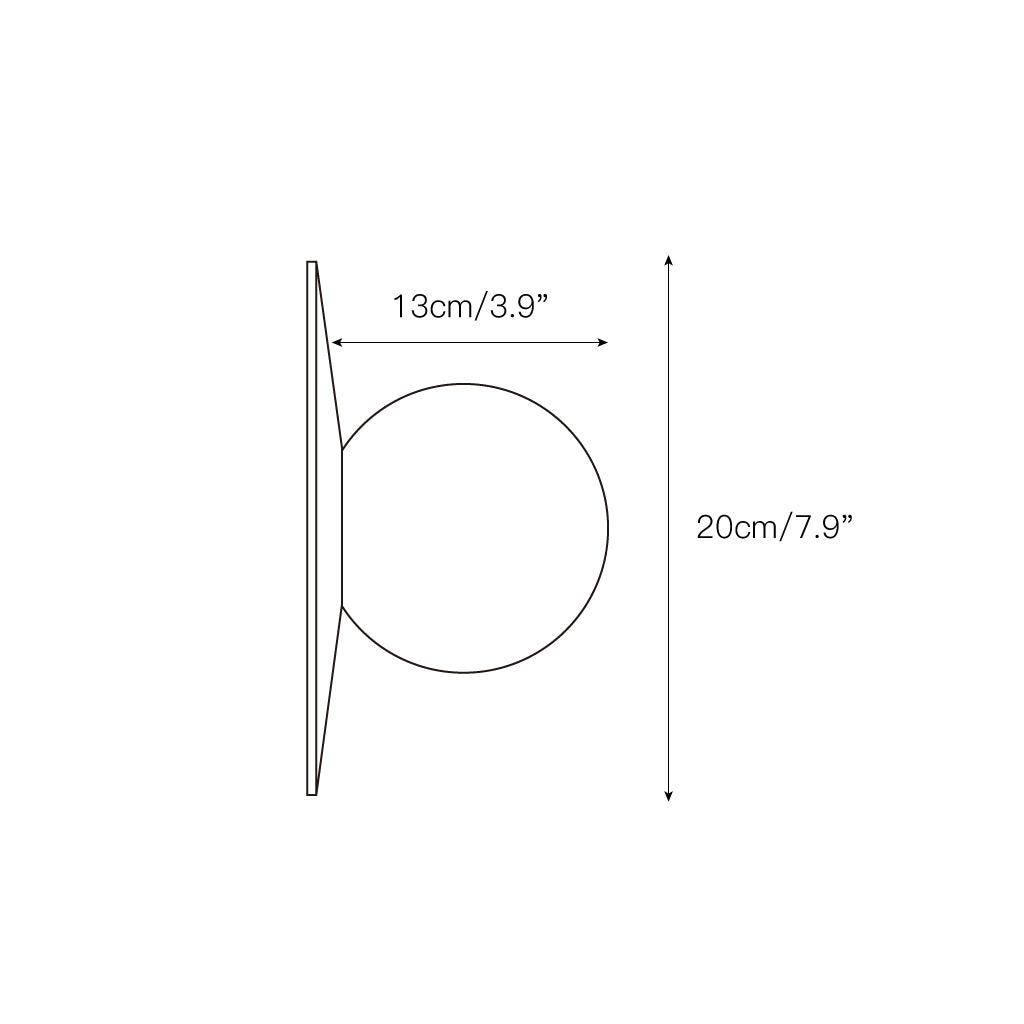 Glow Modern Minimalist Round Metal Alabaster Sconce Wall Lamp - Lamp Copper