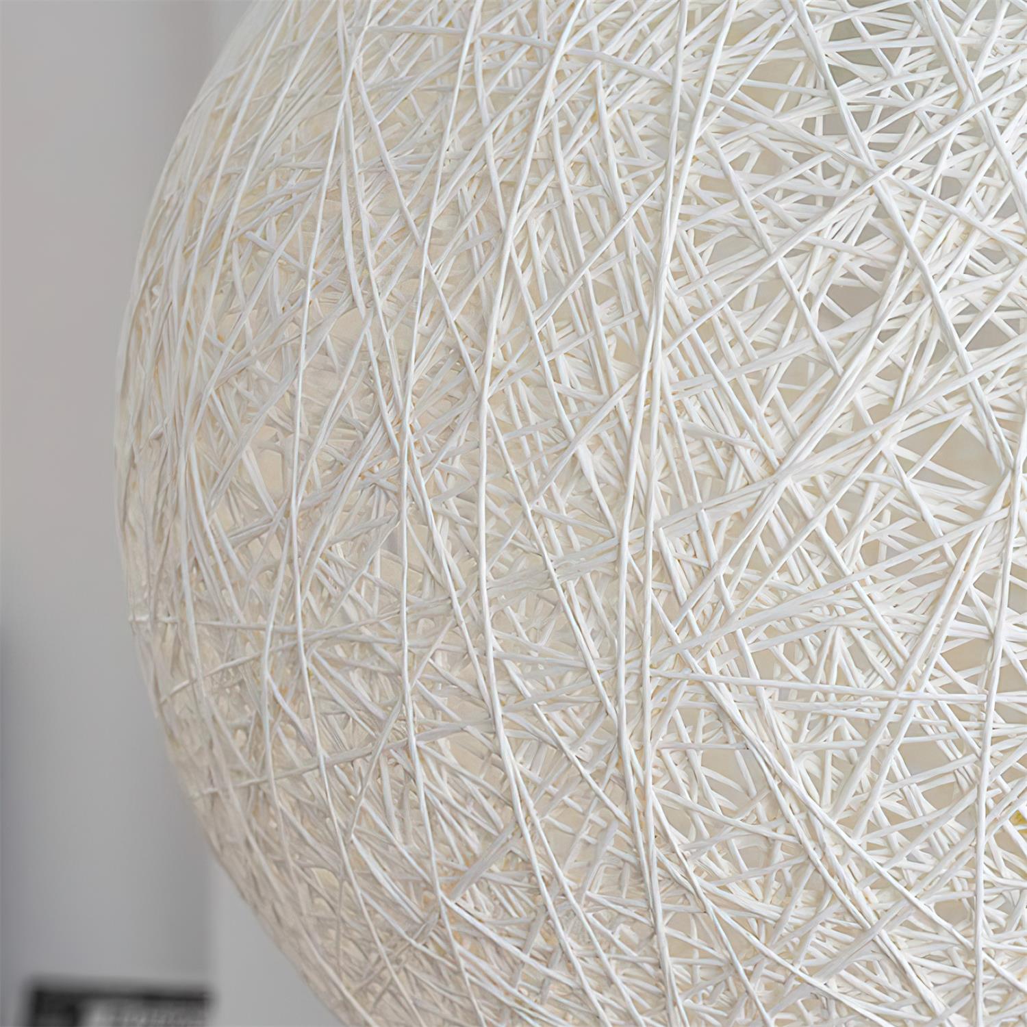 Pendant Lamp Hemp Rattan Sphere Handcrafted Artisanal Bohemian - Letslighting