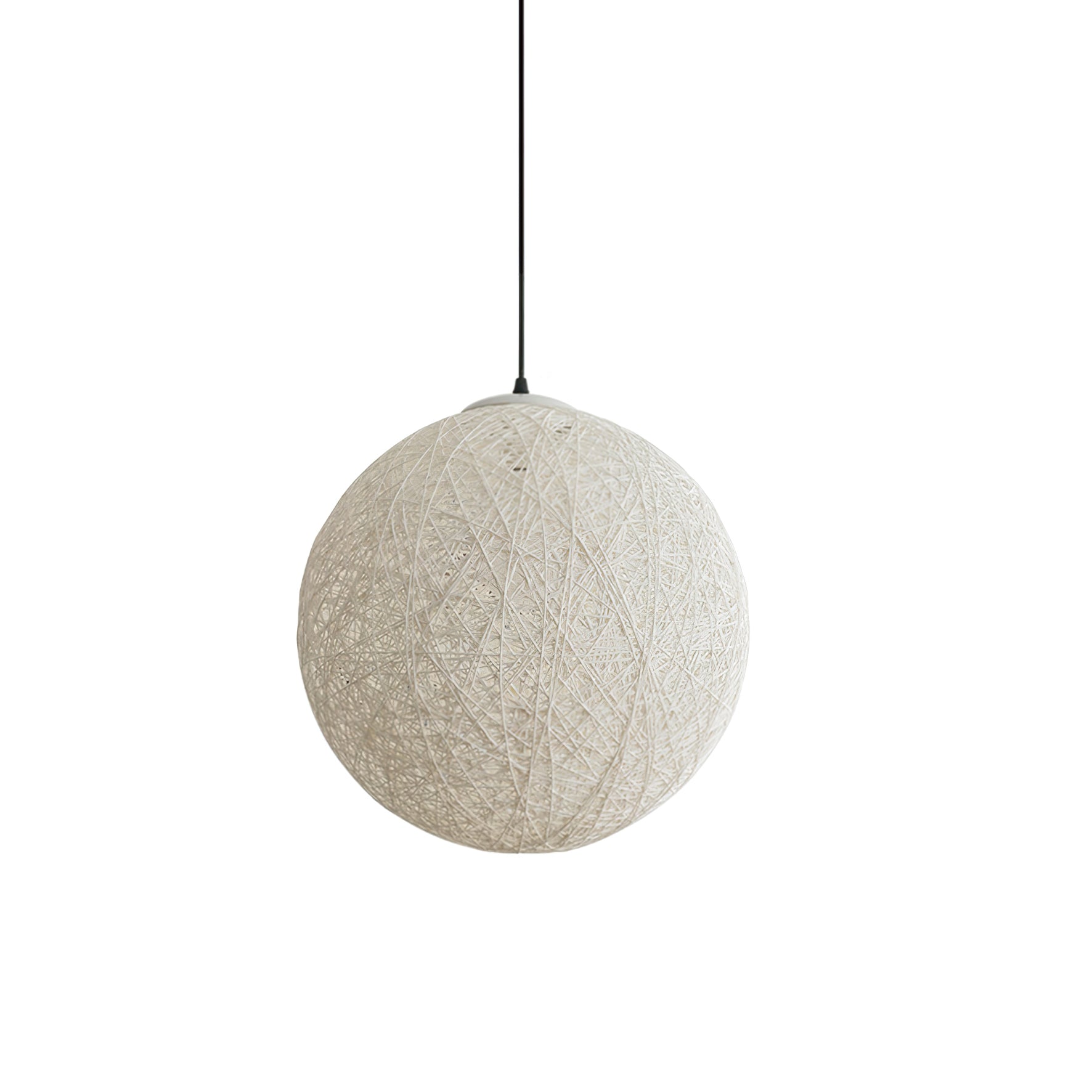 Pendant Lamp Hemp Rattan Sphere Handcrafted Artisanal Bohemian - Letslighting