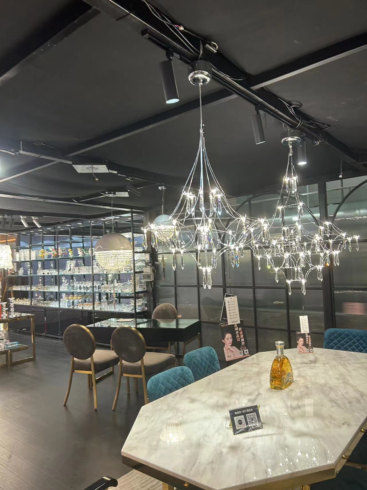 Allaeira Postmodern Luxury Crystal Chandelier - Lamp Copper