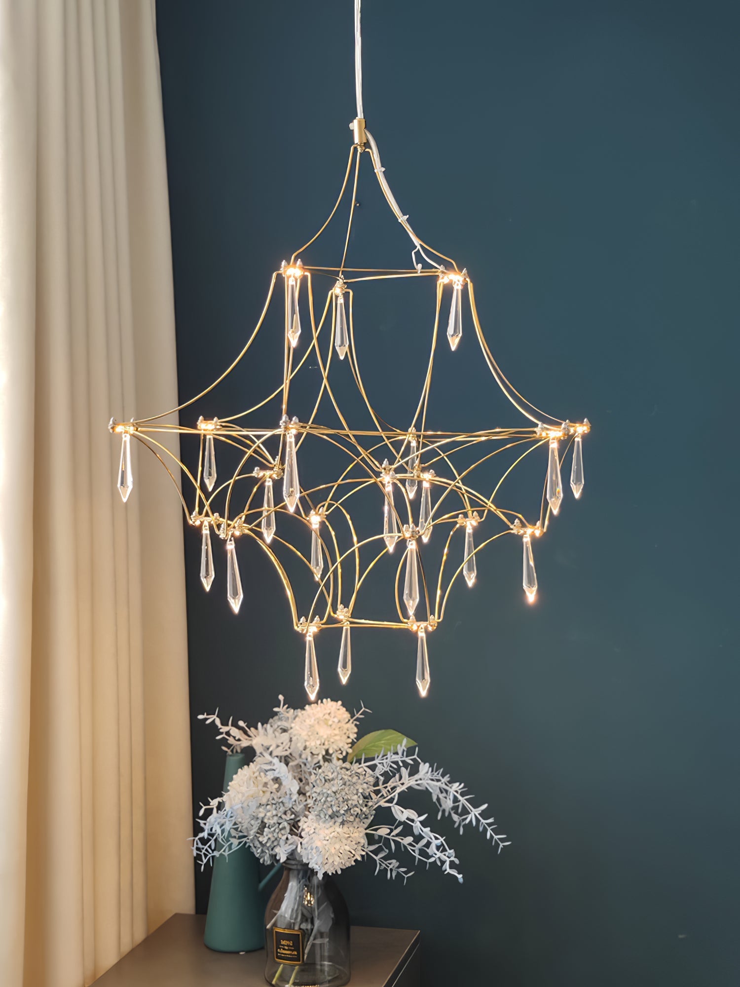 Allaeira Postmodern Luxury Crystal Chandelier - Lamp Copper